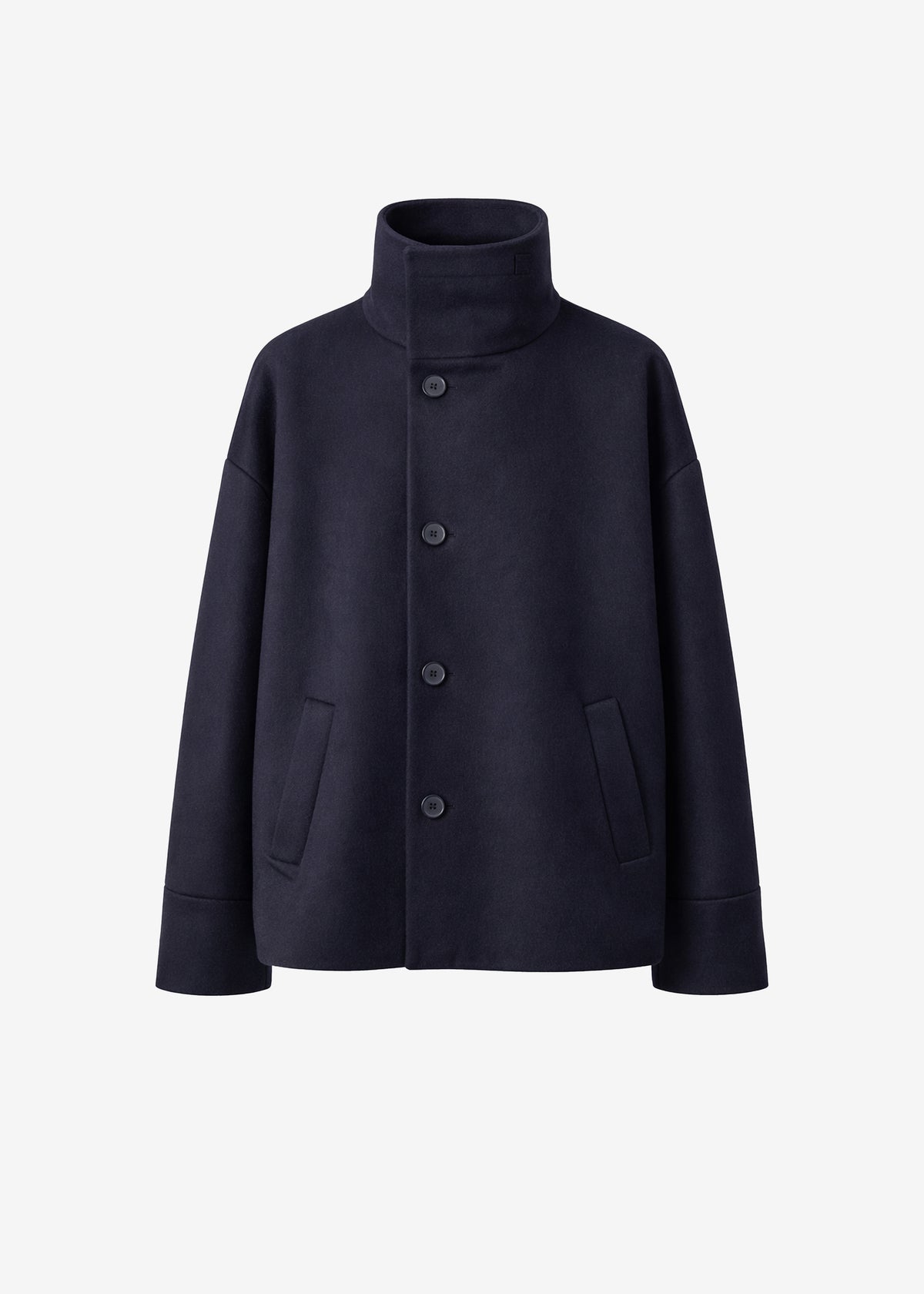Onna Wool Short Coat - Navy