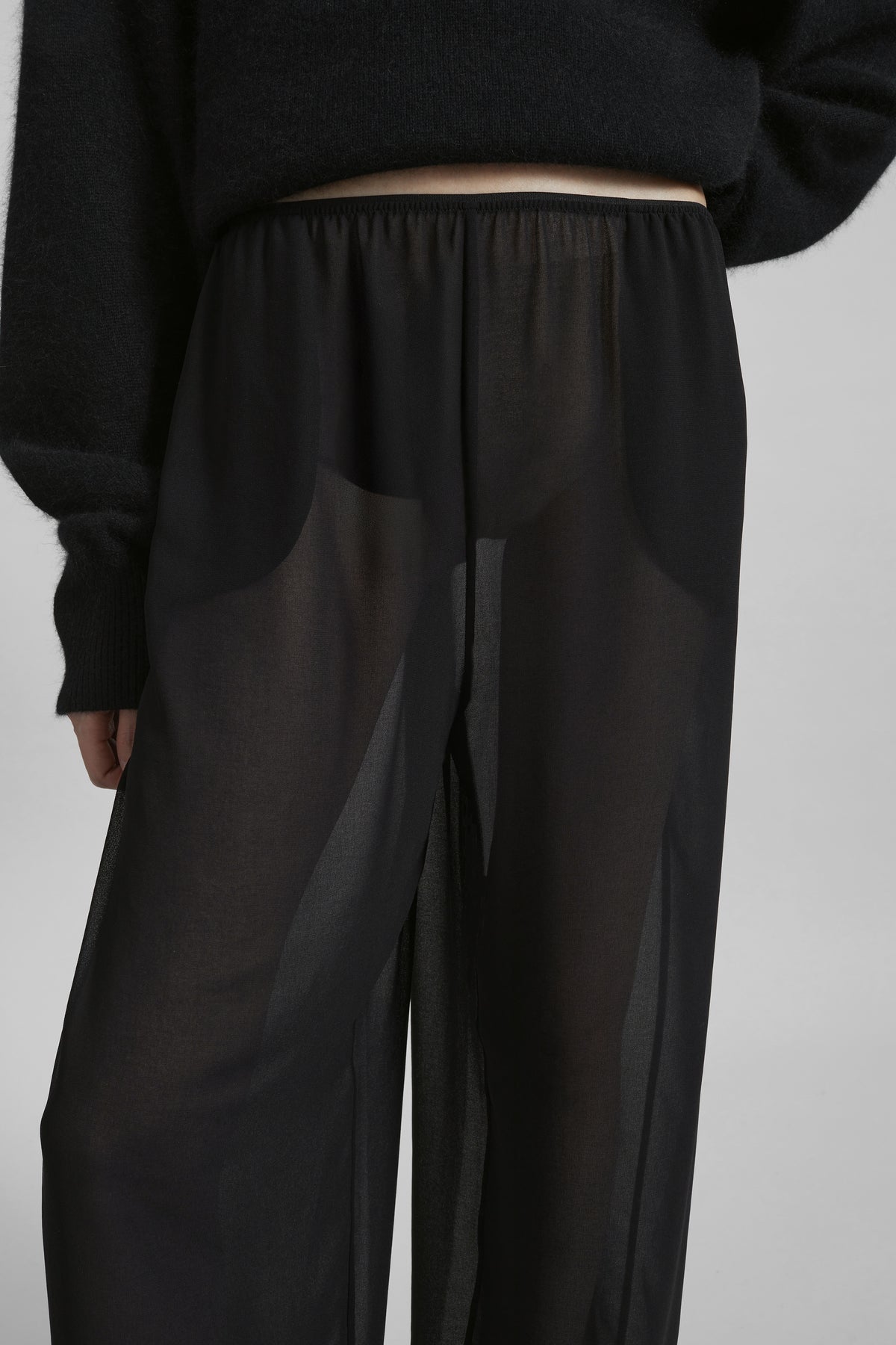 Orissa Sheer Balloon Pants - Black - 9