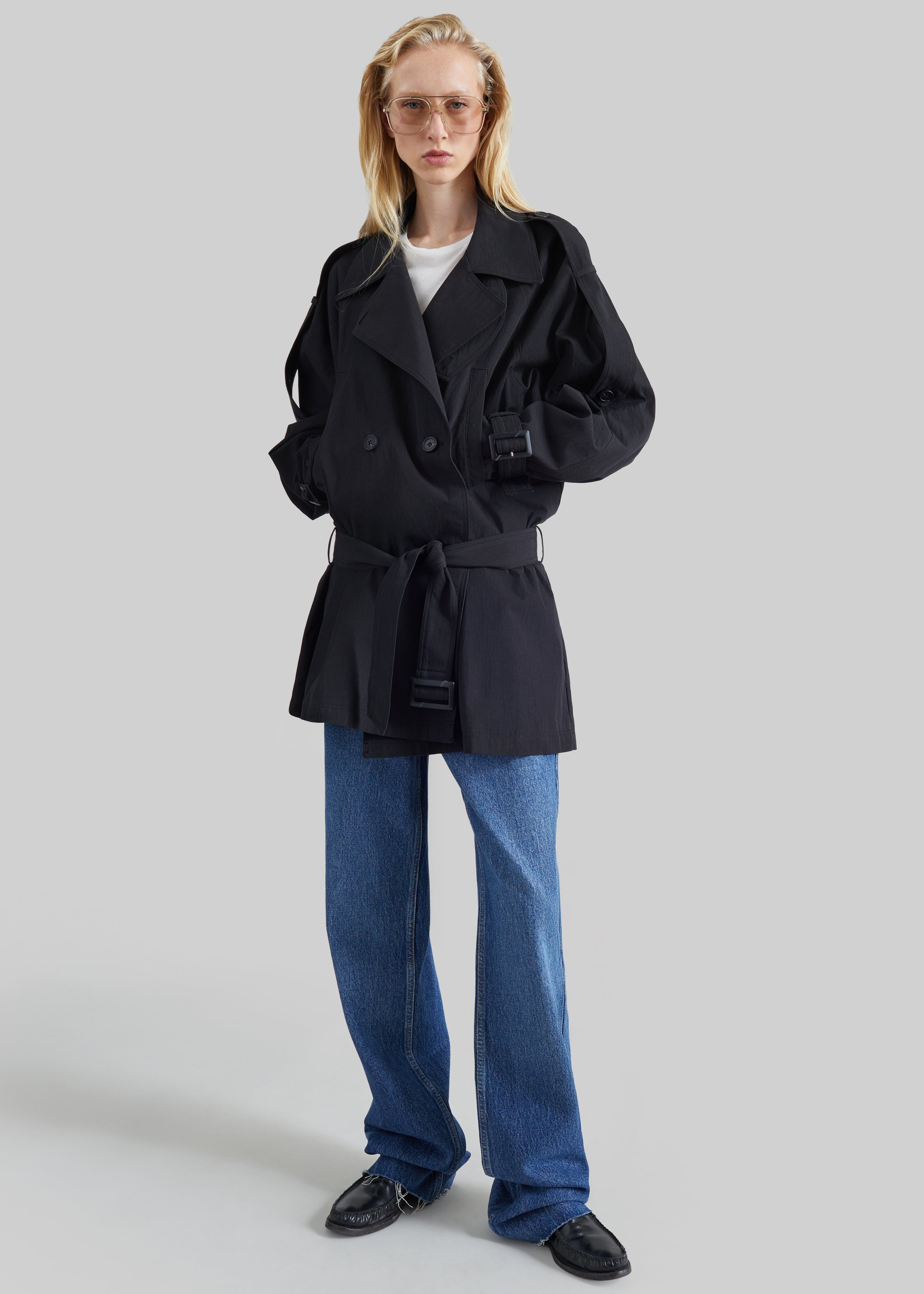 Orival Short Trench - Black – The Frankie Shop