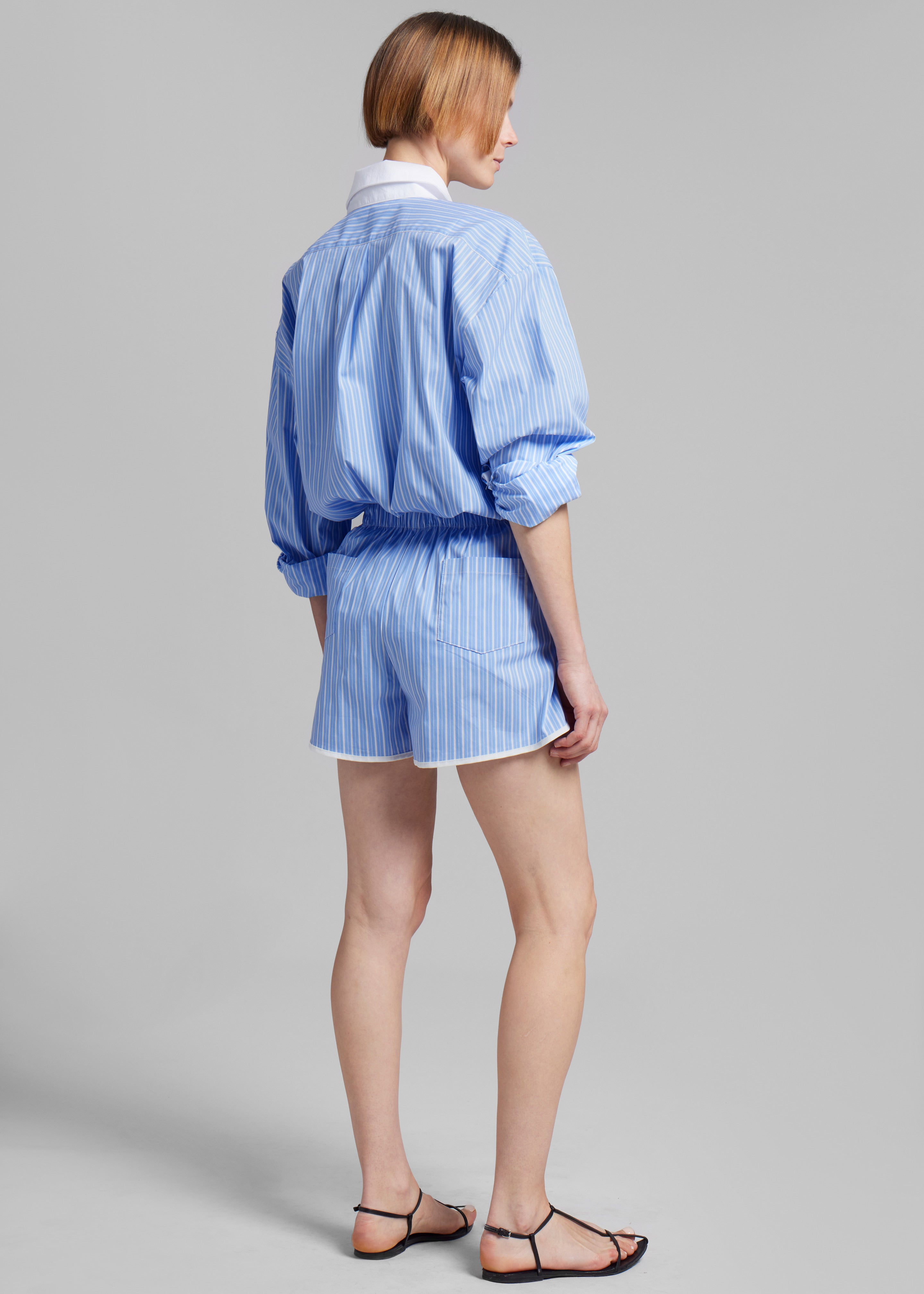 Orla Button Up Shirt - Blue/White Stripe - 9