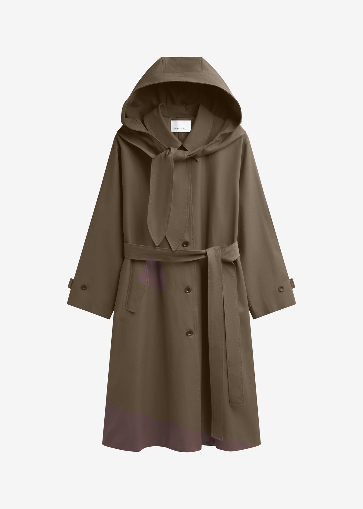 Orly Detachable Hood Trench Coat - Brown - 8