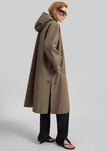 Orly Detachable Hood Trench Coat - Brown