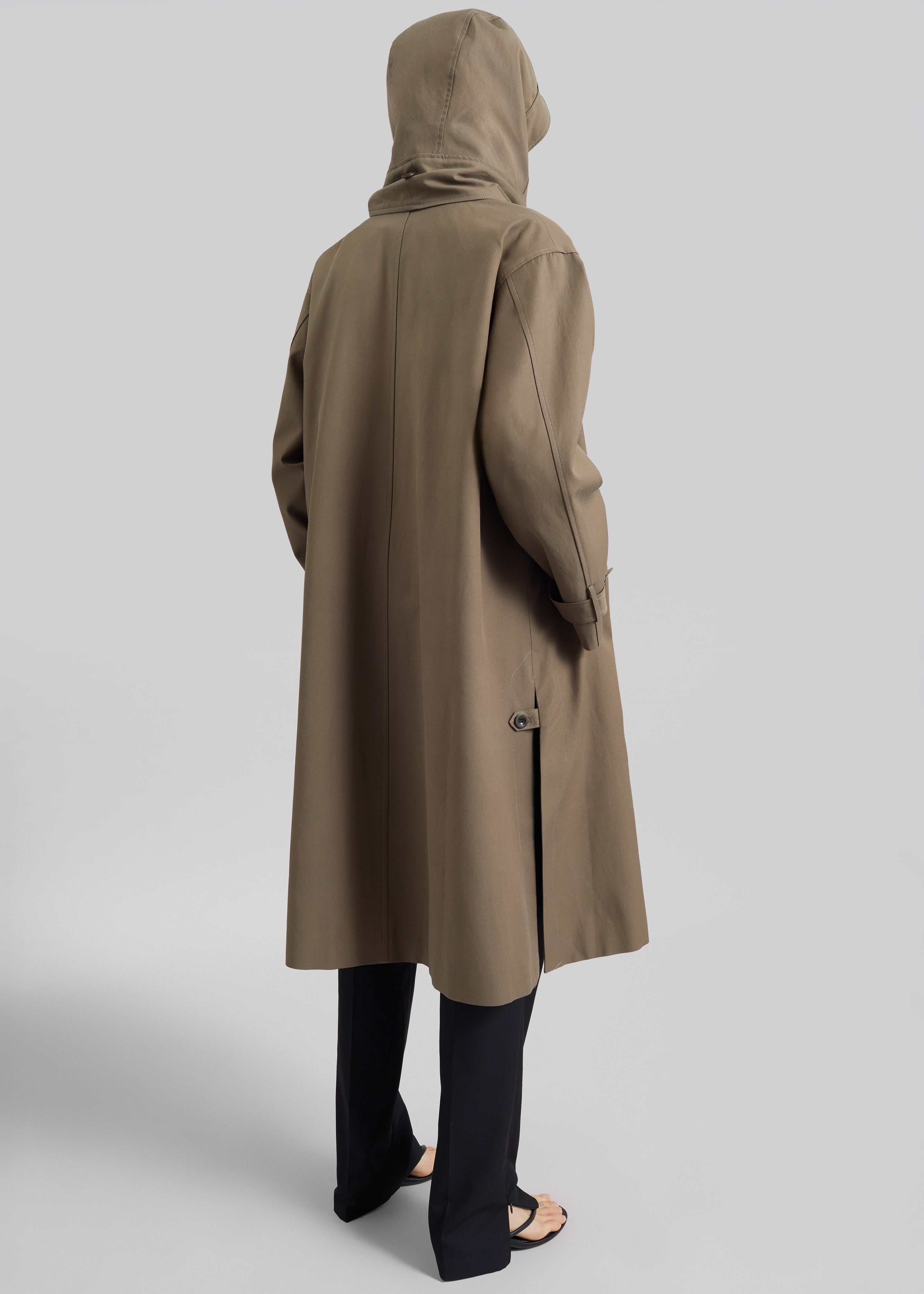 Orly Detachable Hood Trench Coat - Brown - 7