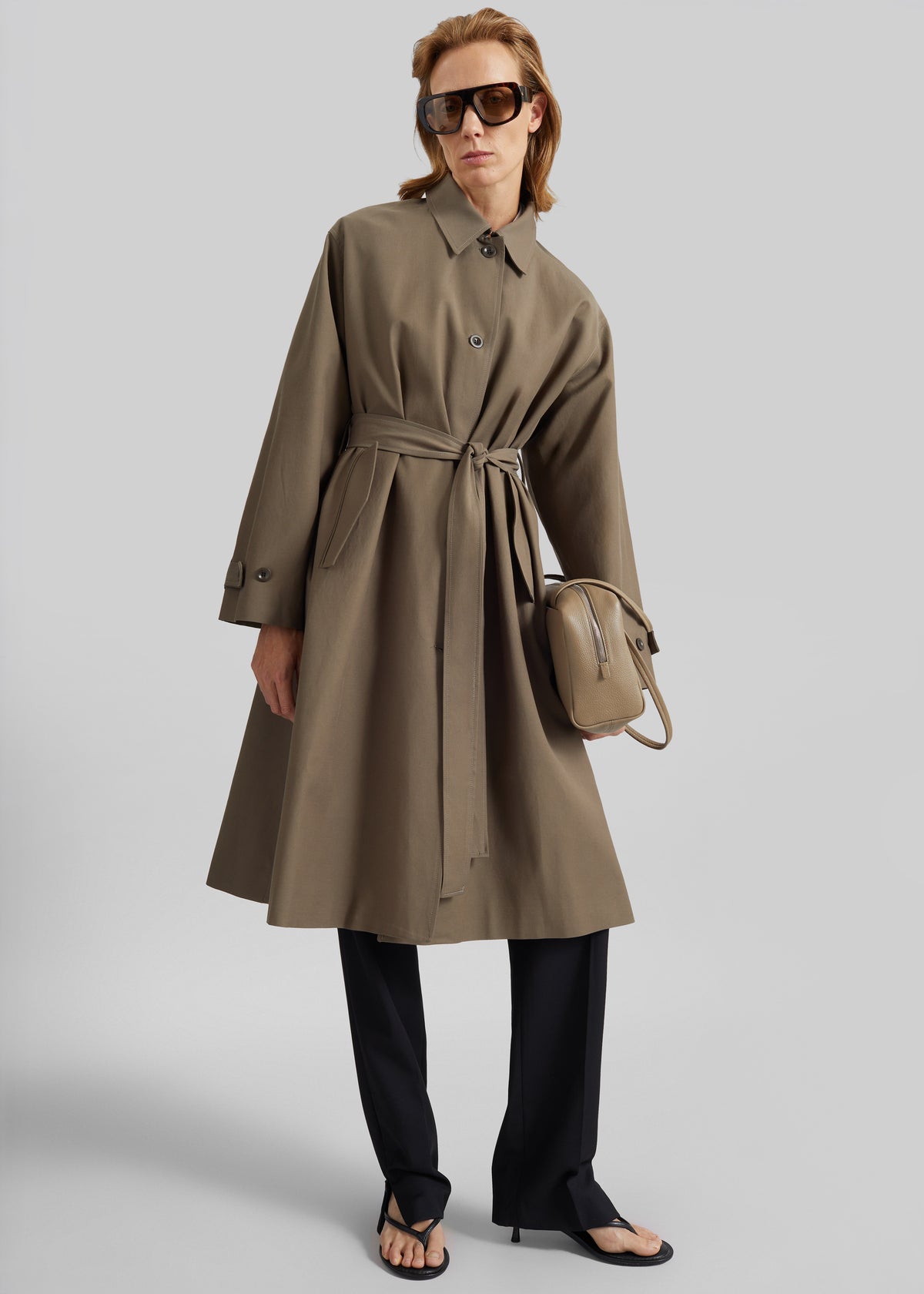 Orly Detachable Hood Trench Coat - Brown - 3