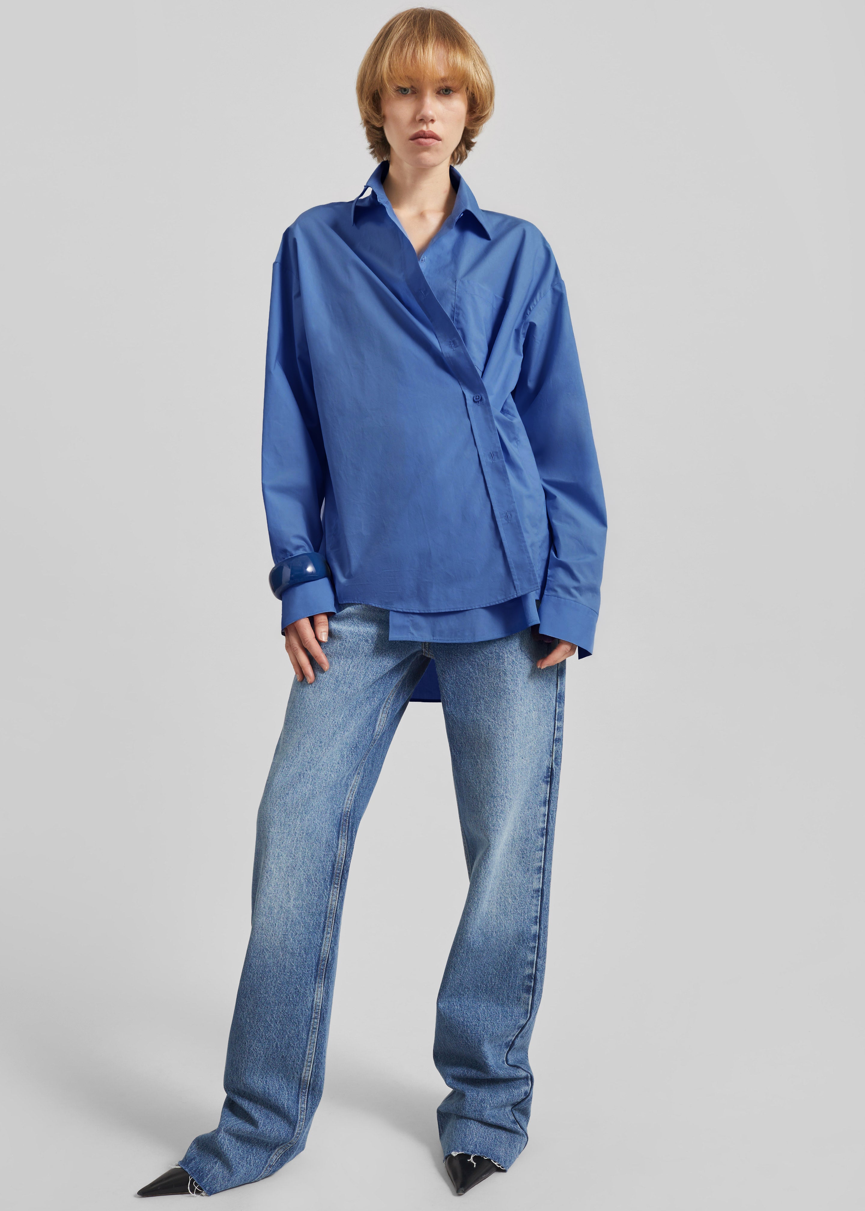 Ornella Side Button-Up Shirt