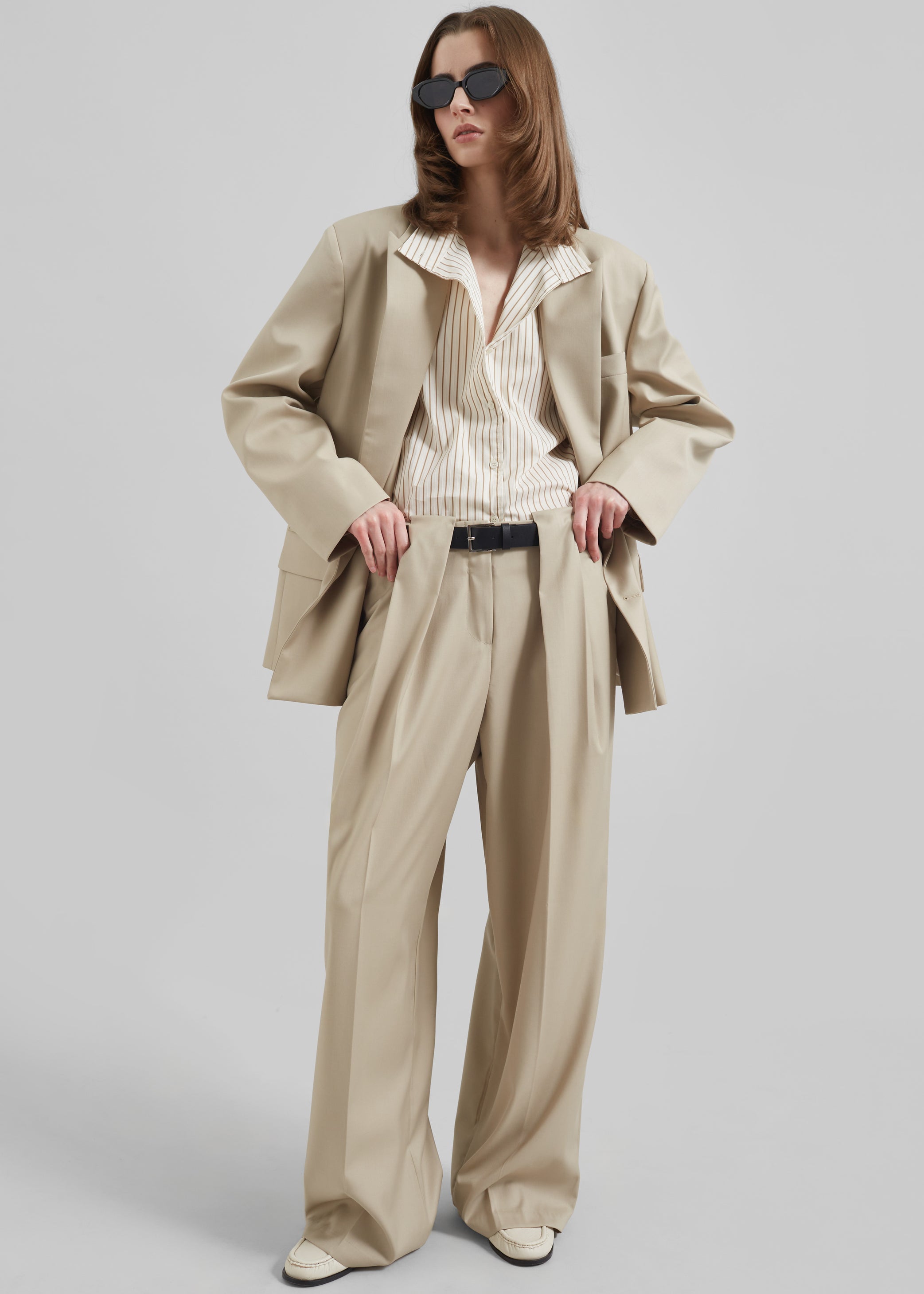 Shop the look image for Orsay Boxy Double Breasted Blazer - Beige