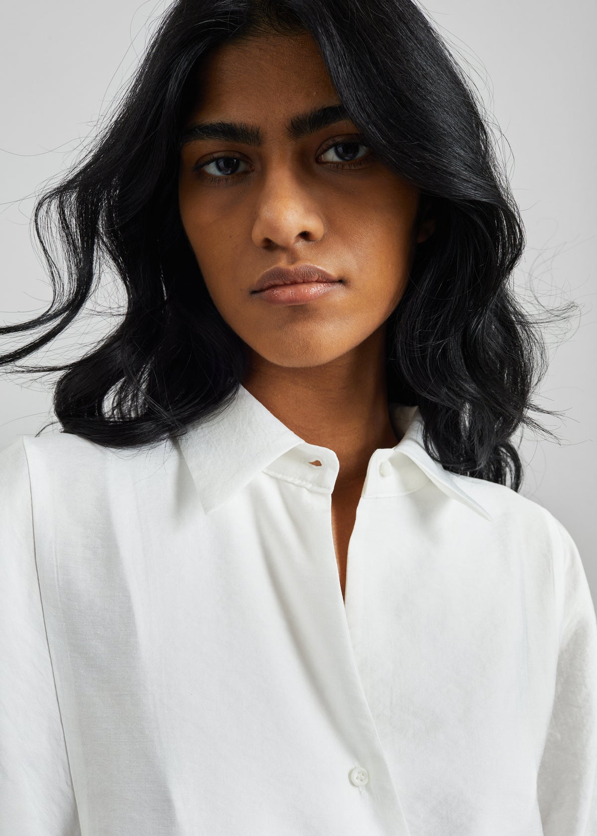 Orsel Cropped Crossover Shirt - White - 6