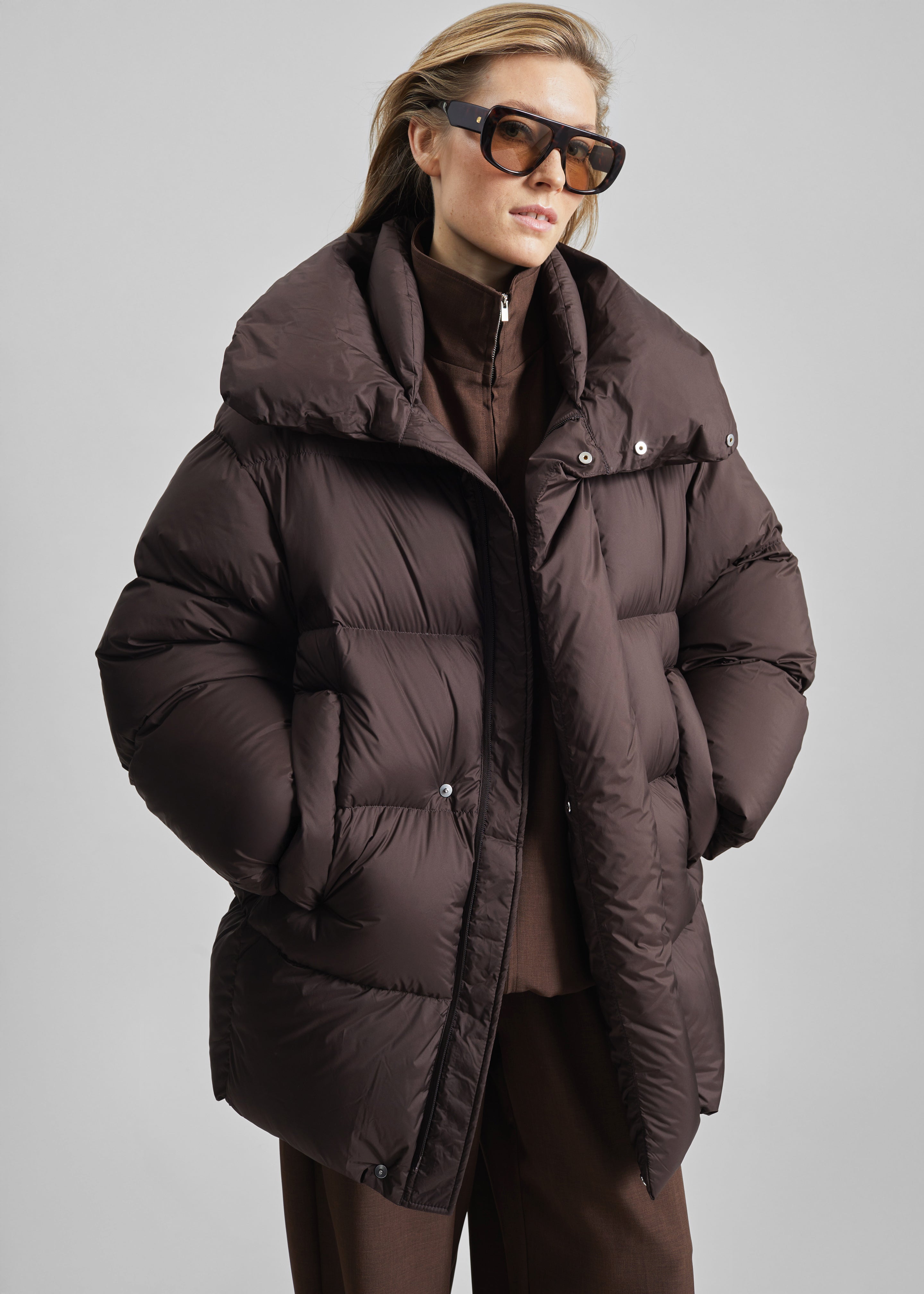Ortler Puffer Jacket - Brown – The Frankie Shop