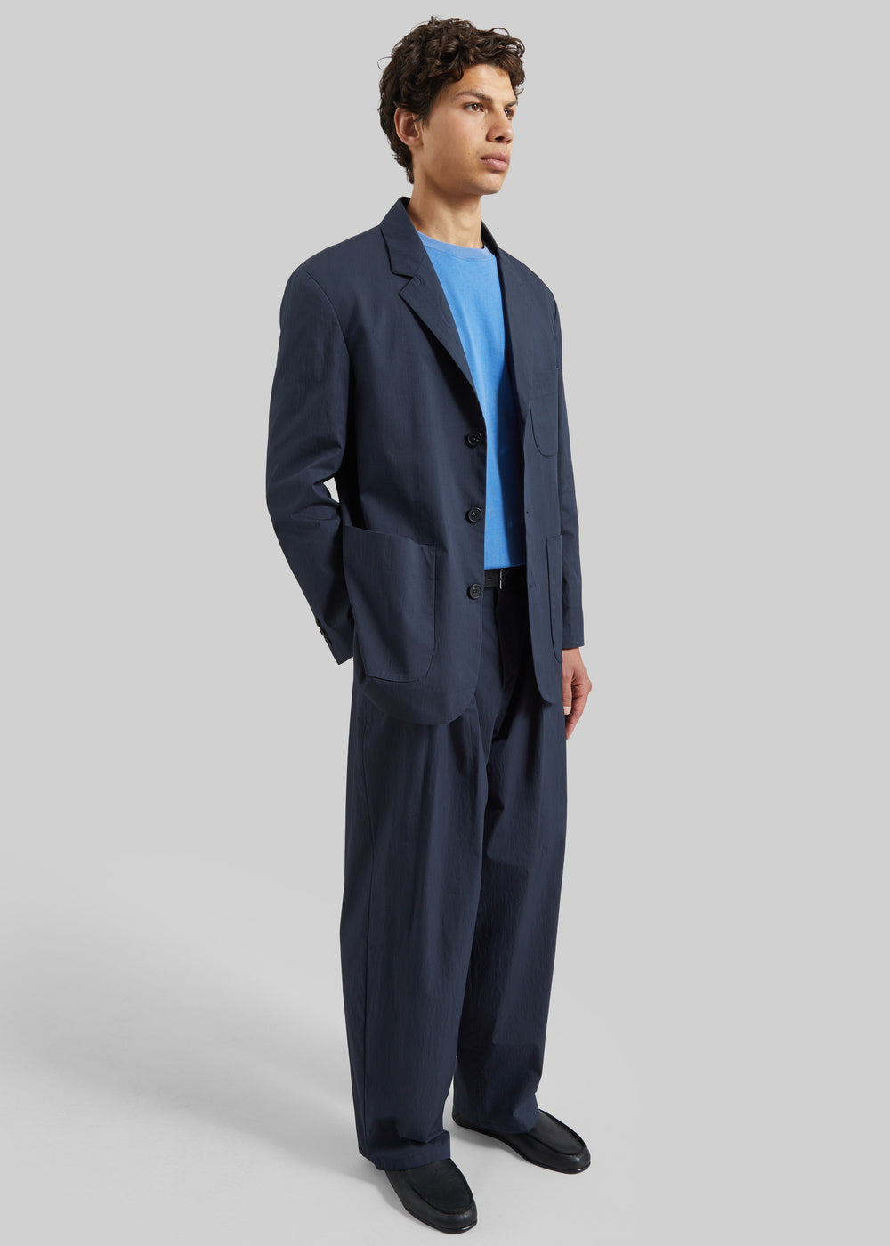 Osaka Pleated Pants - Navy