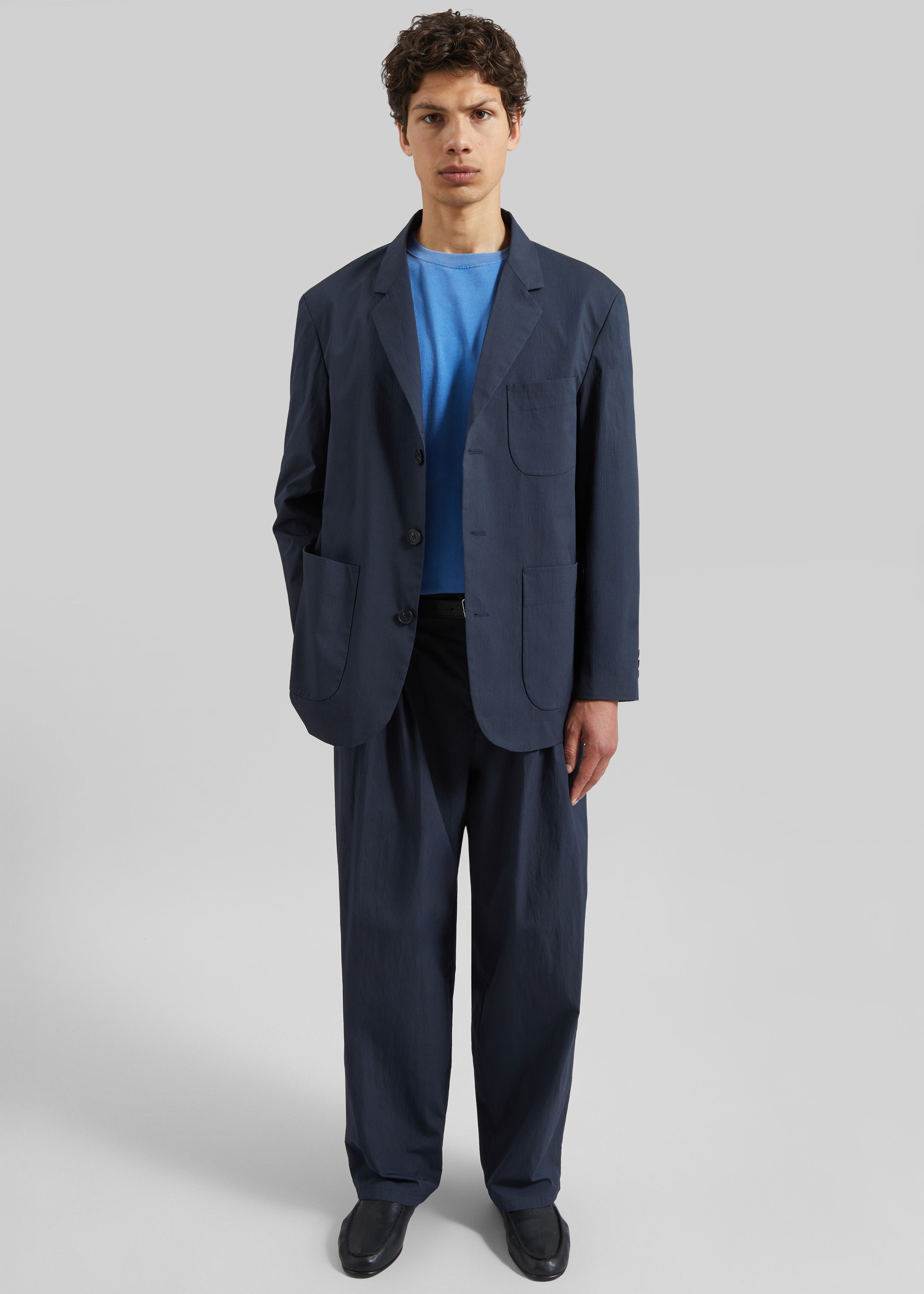 Osaka Single Breasted Blazer - Navy - 4