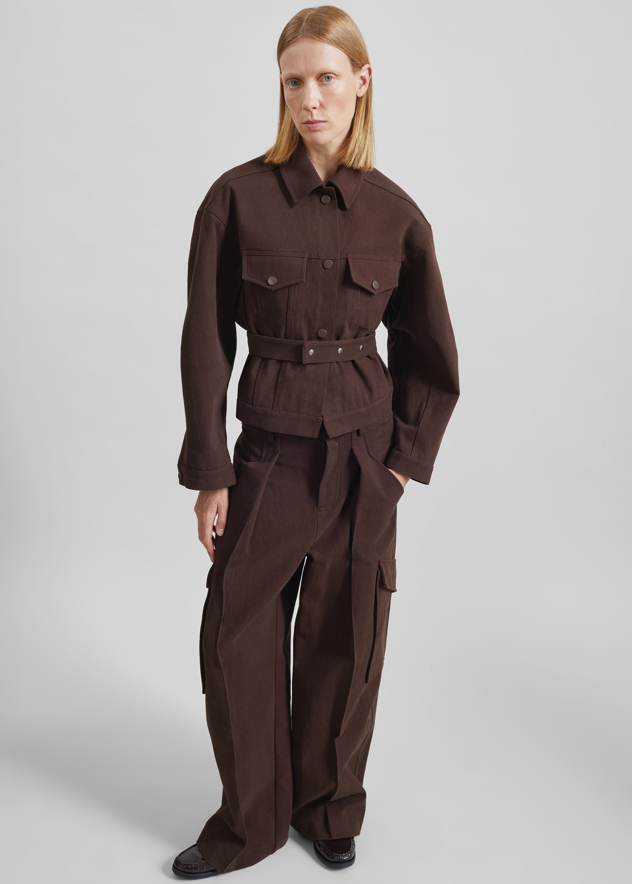 Shop the look image for Oslo Cotton Cargo Pants - Brown