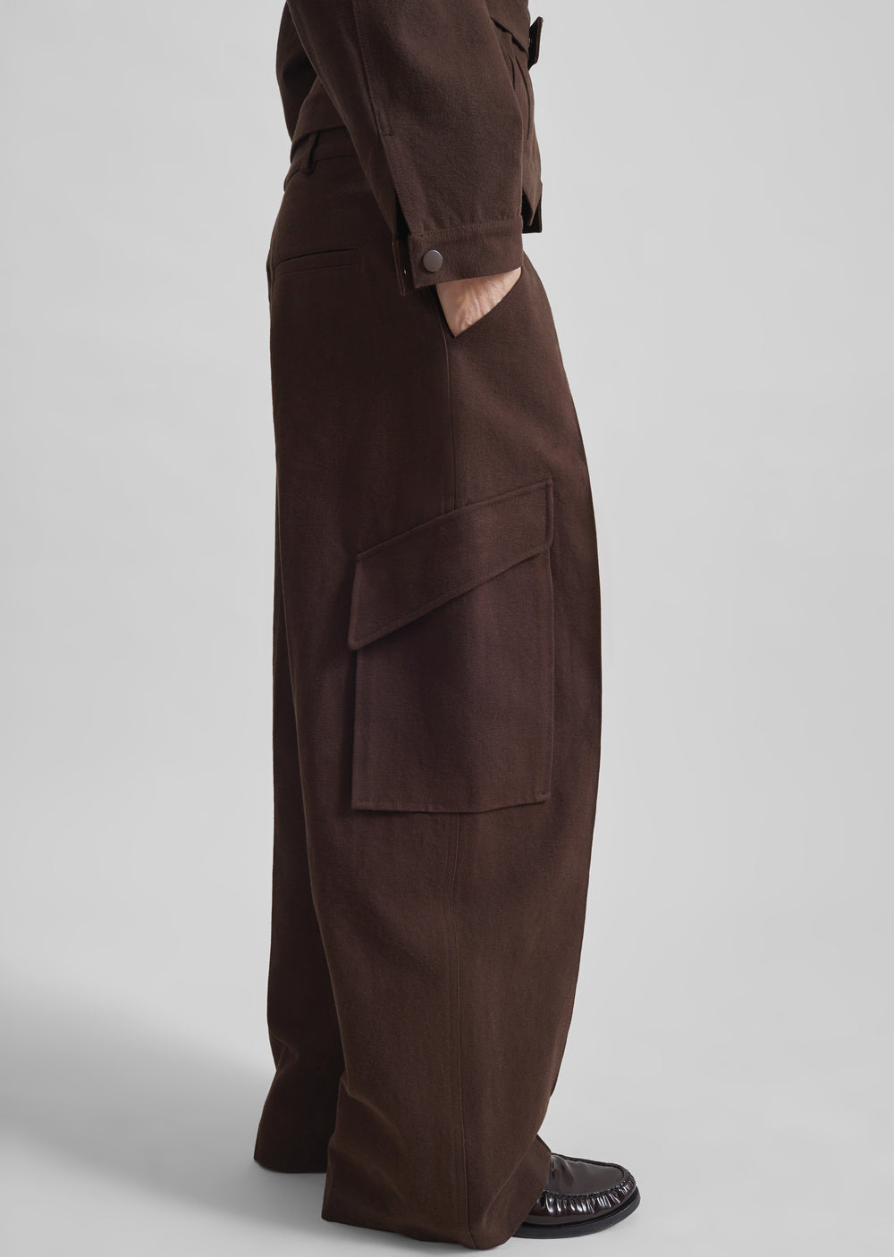 Oslo Cotton Cargo Pants - Brown - 1