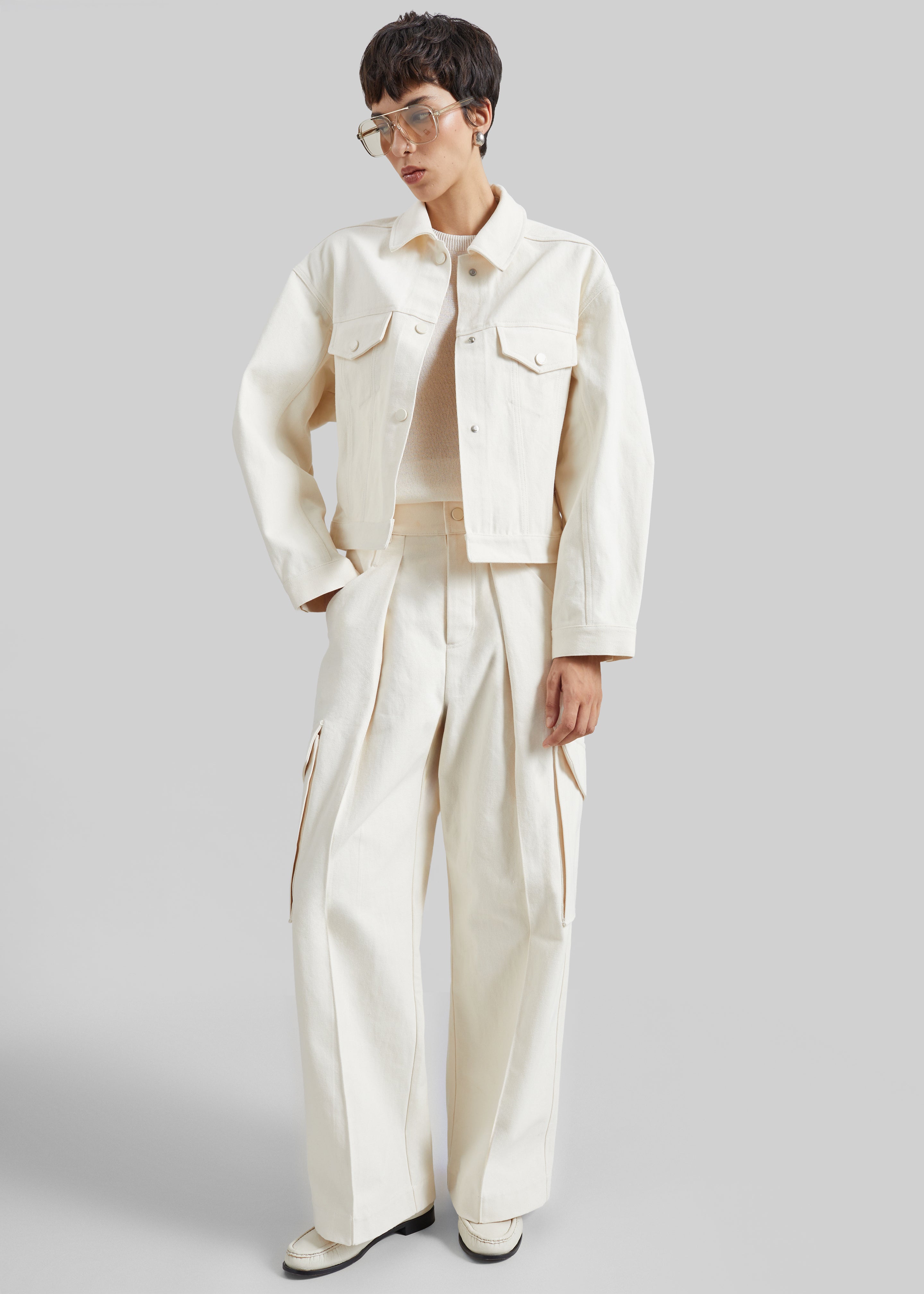 Oslo Cotton Cargo Pants - Beige - 6