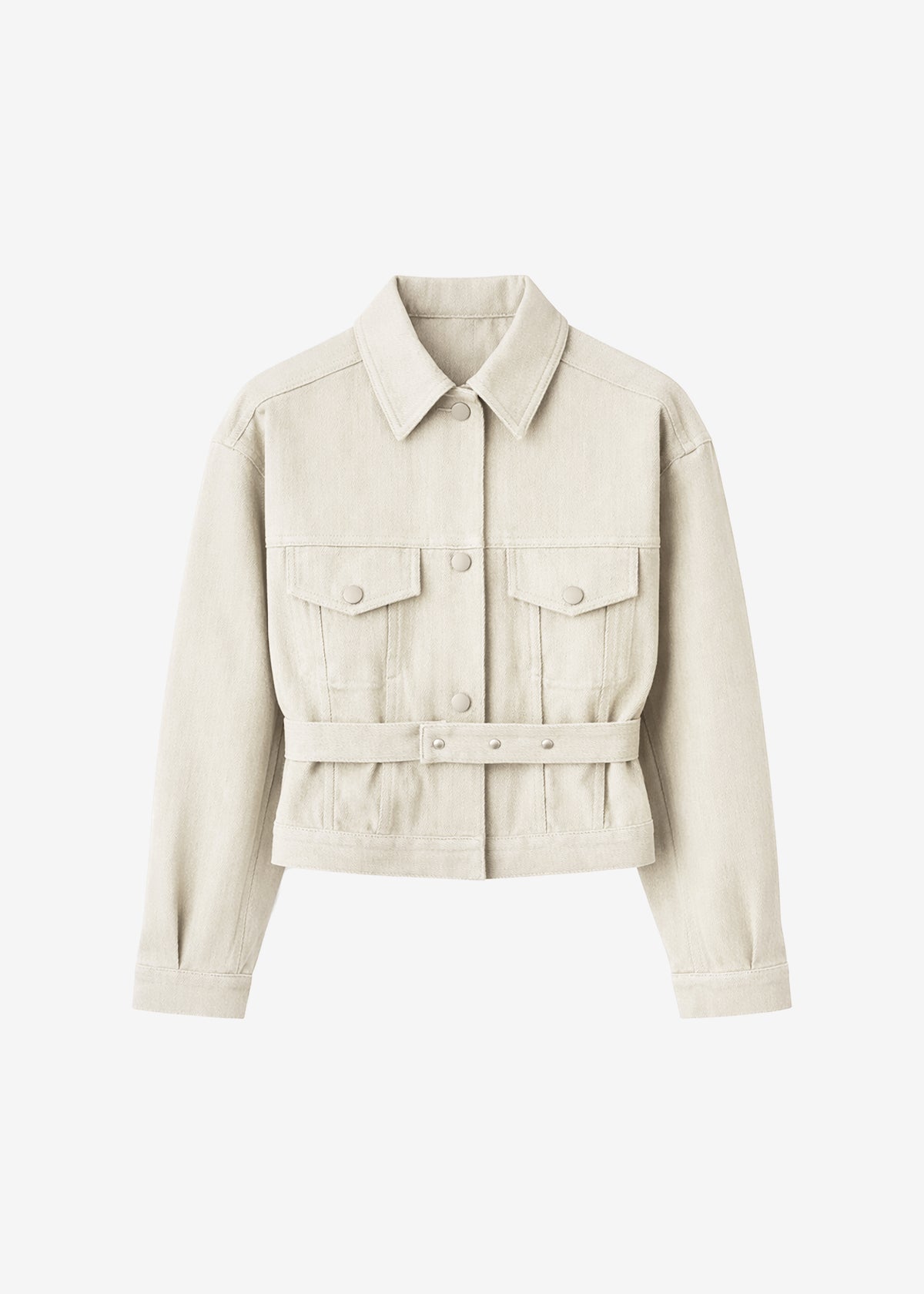 Oslo Cotton Cinched Jacket - Beige - 9