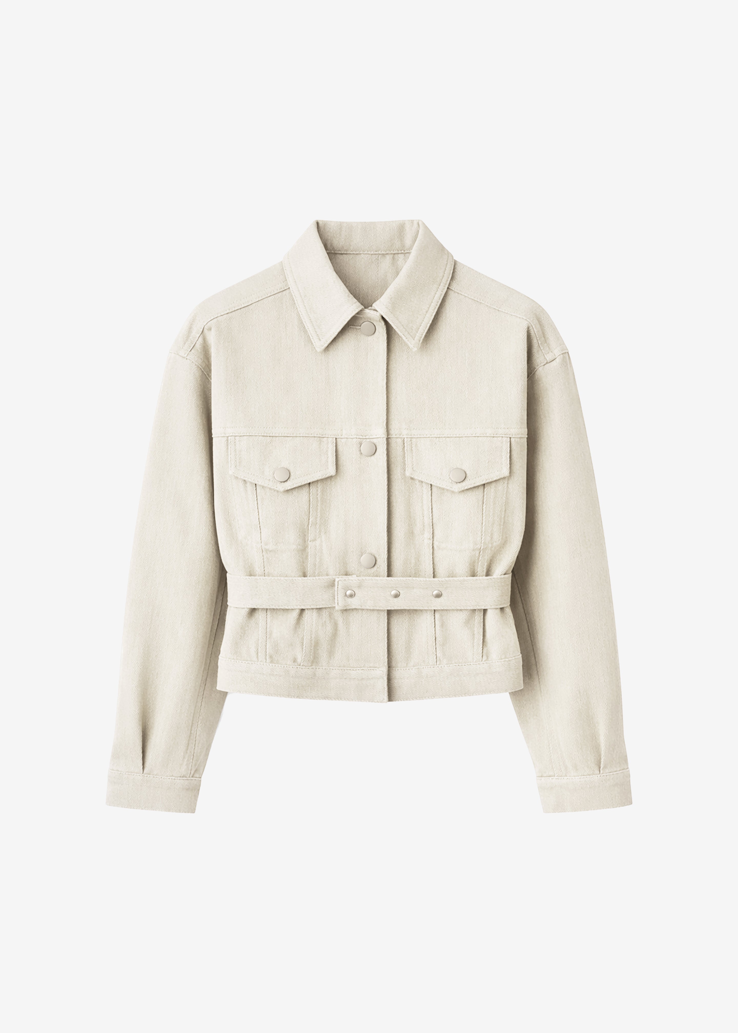 Oslo Cotton Cinched Jacket - Beige - 9