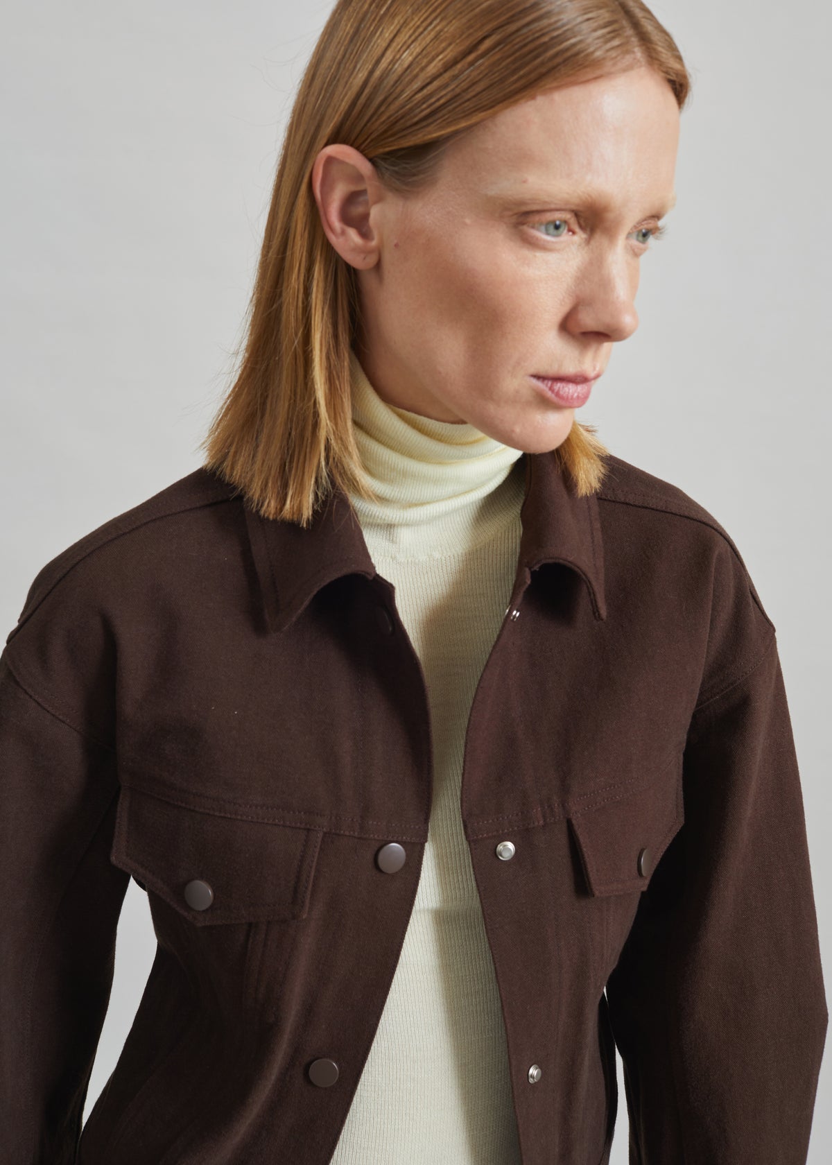 Oslo Cotton Cinched Jacket - Brown - 4