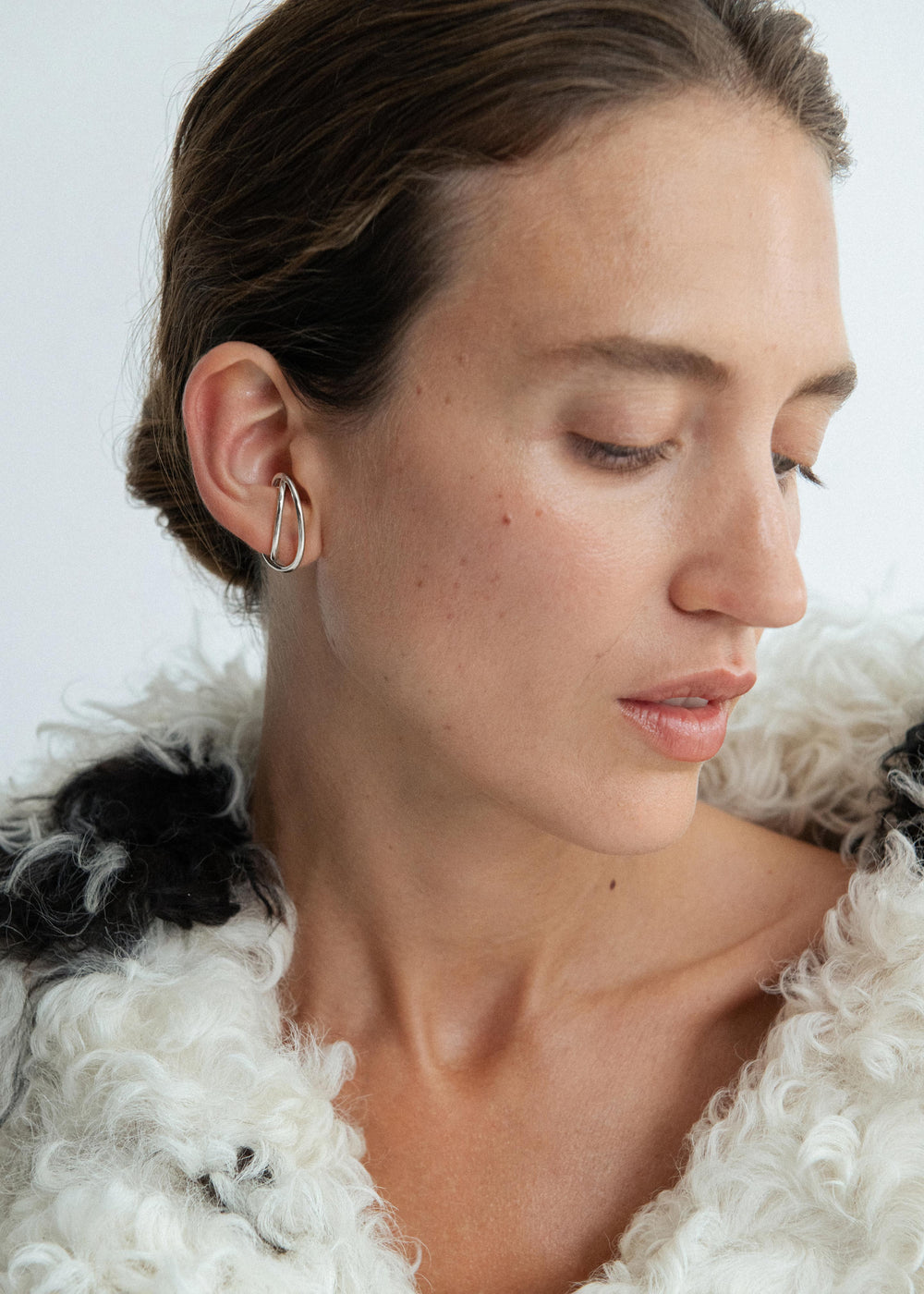Otiumberg Dual Curve Ear Cuff - Silver - 1
