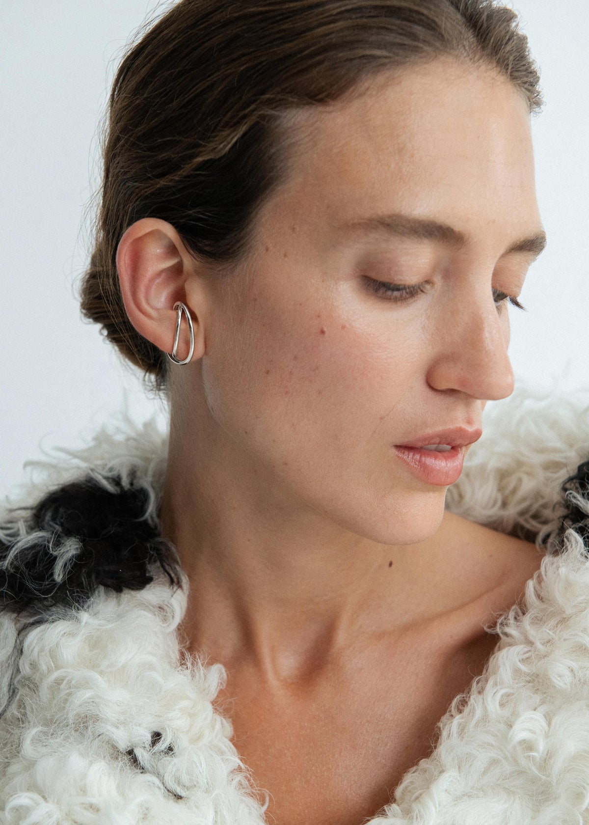 Otiumberg Dual Curve Ear Cuff - Silver - 2