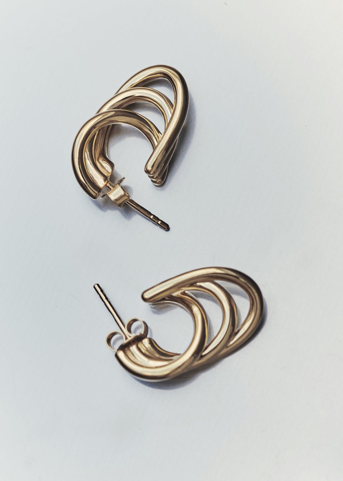 Otiumberg Gathered Sonder Hoops - Gold - 1