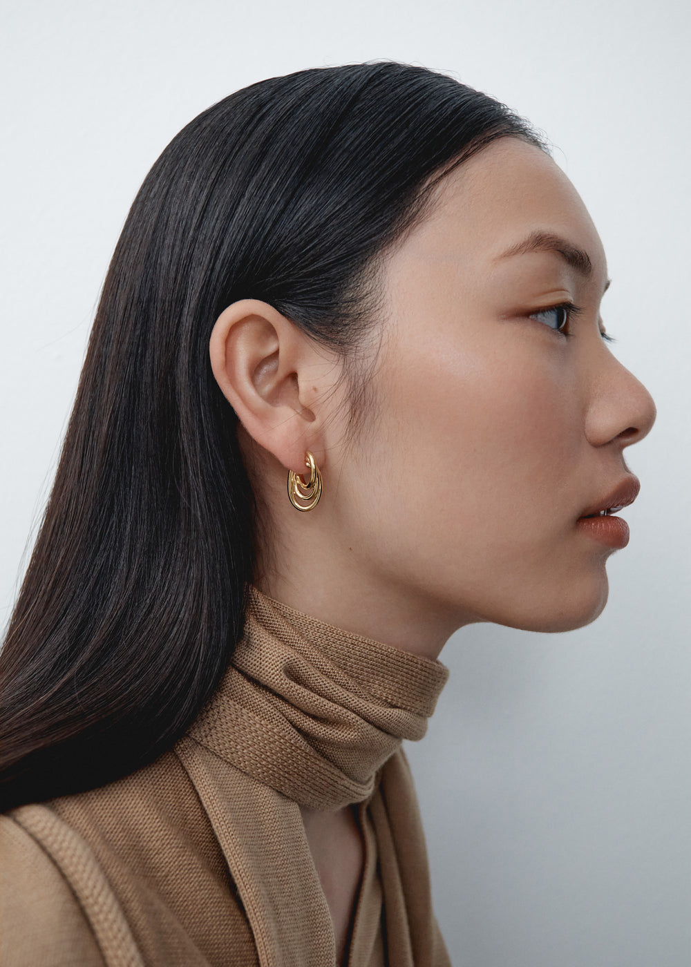 Otiumberg Gathered Sonder Hoops - Gold - 1