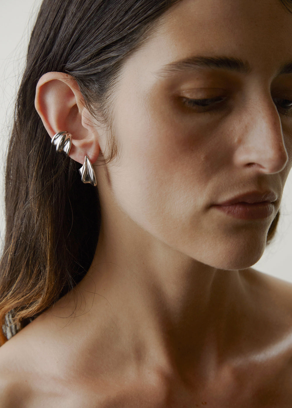 Otiumberg Wave Ear Cuff - Silver - 1