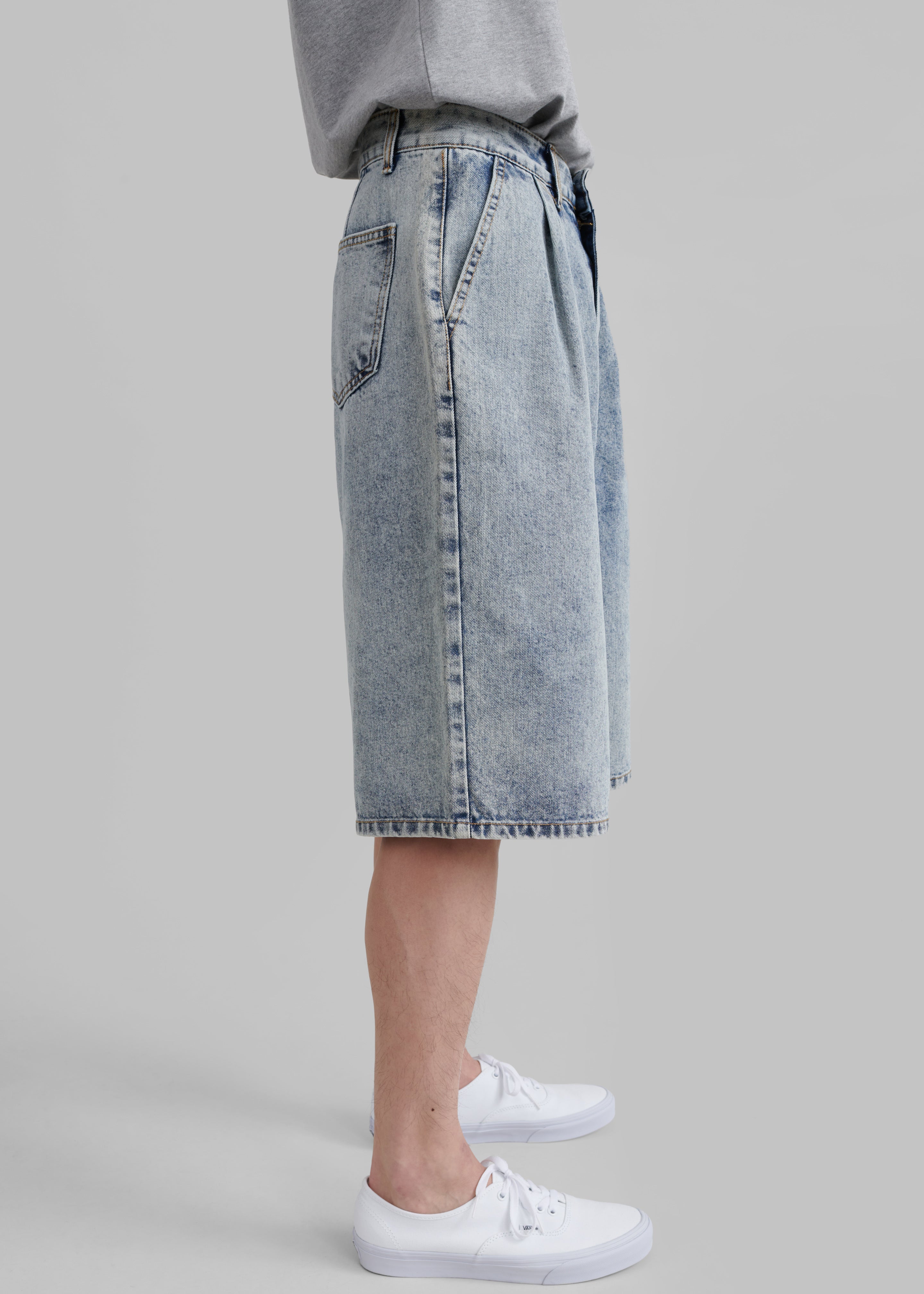 Otto Denim Bermuda Shorts - Blue - 3