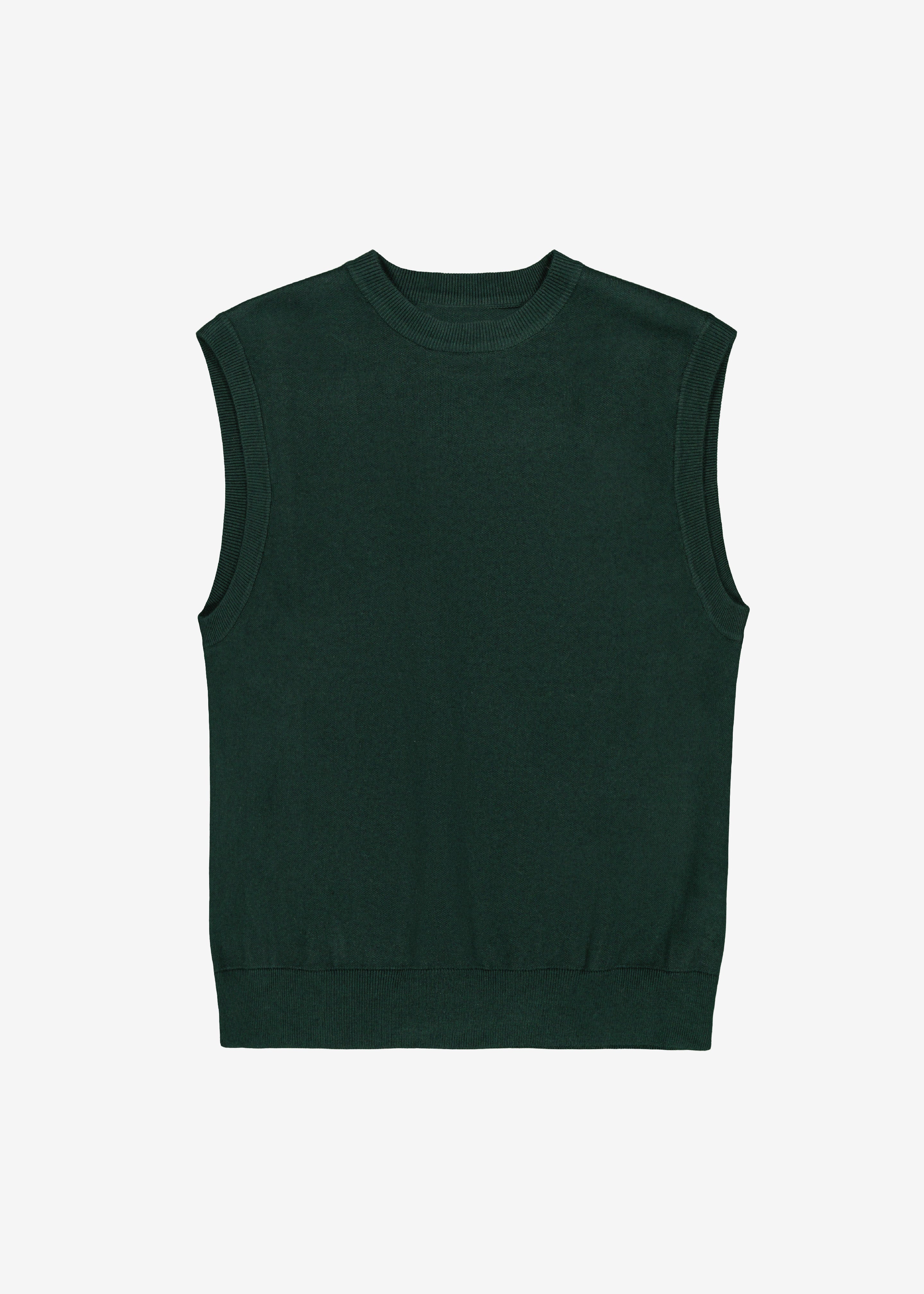 perverse Tweed Knit Vest / Green - トップス