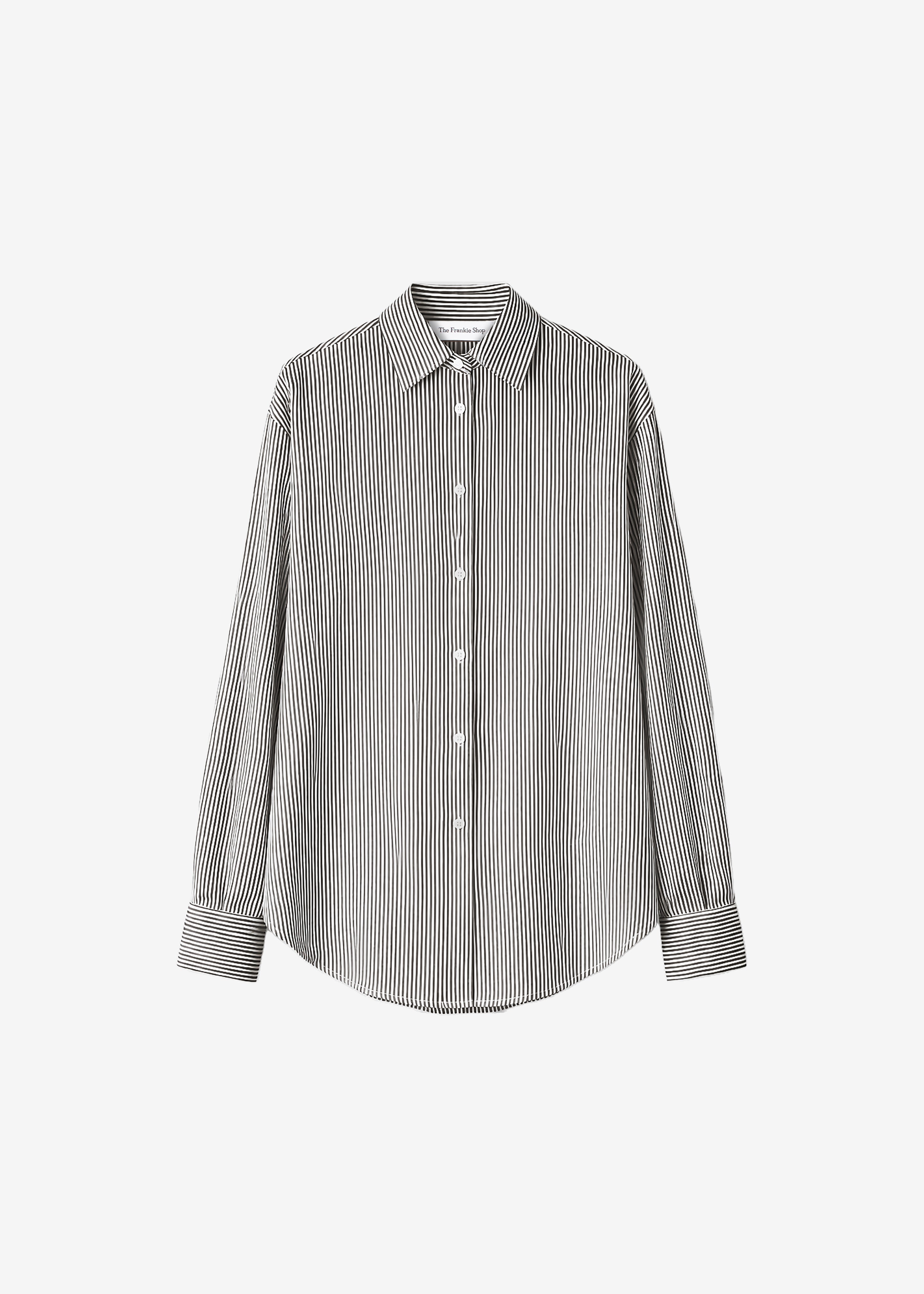 Lui Striped Silk Shirt - Black/White Stripe - 9