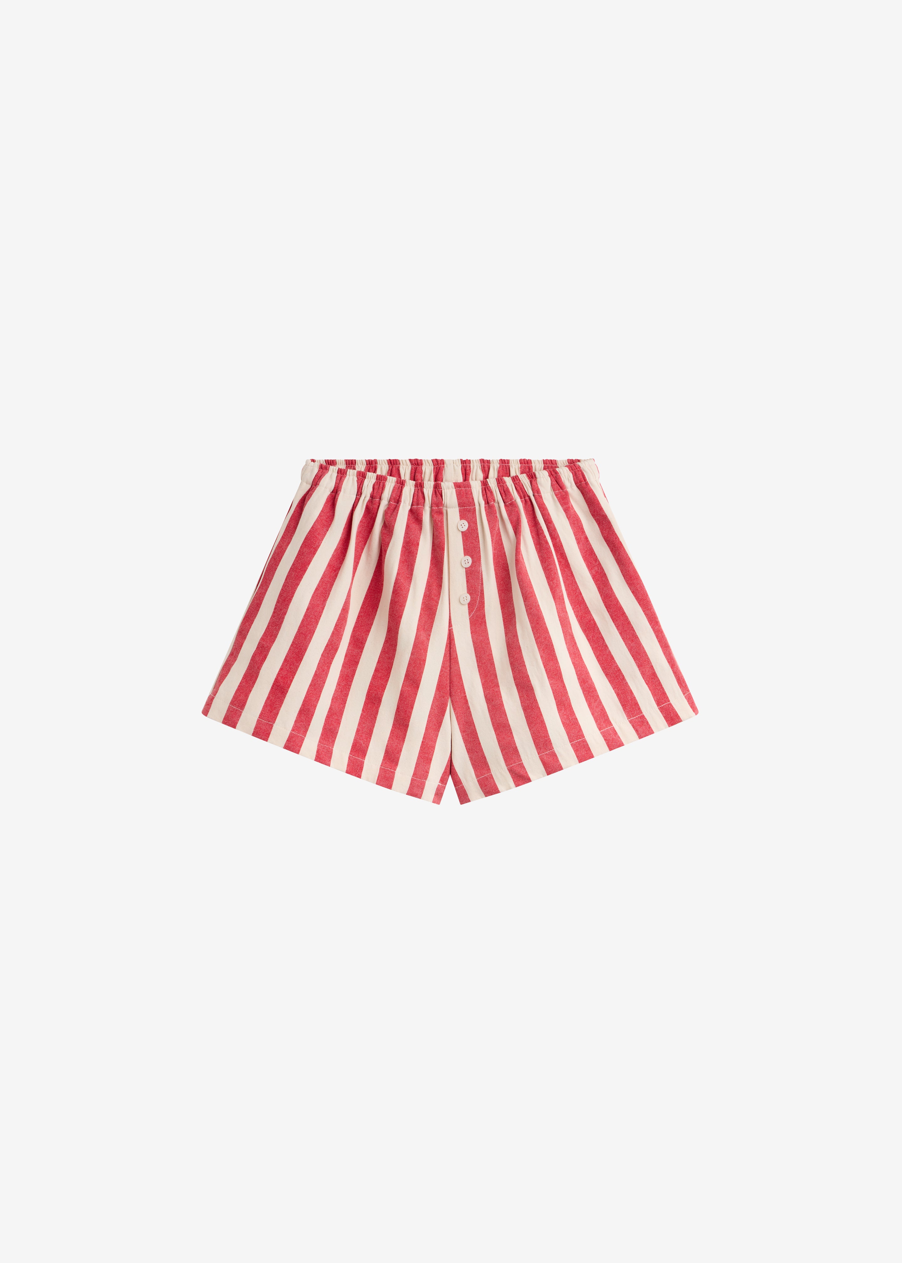 Mireval Cotton Boxer Shorts - Red/White Stripe - 9