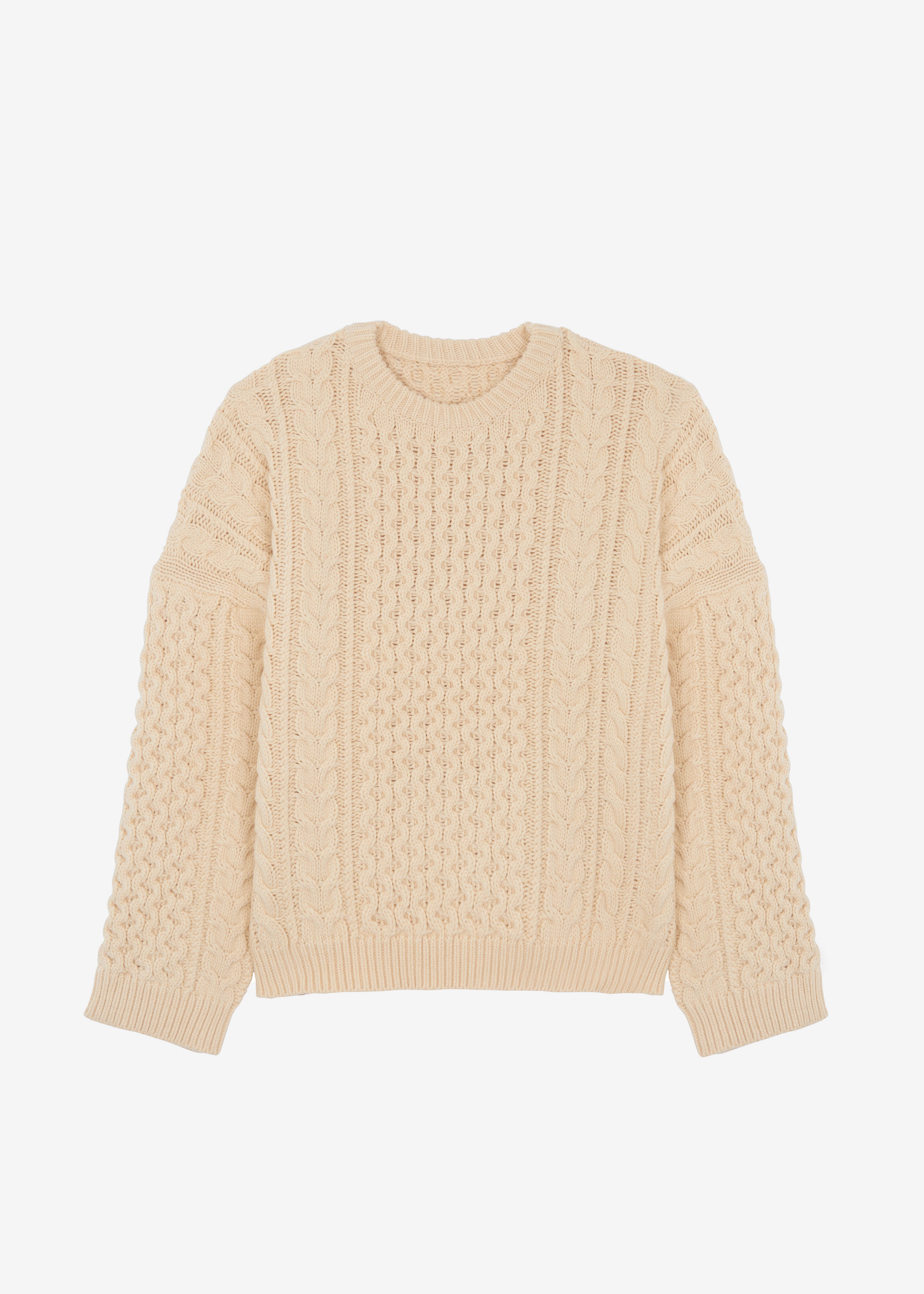 Texture Mixing with Cream Sweater