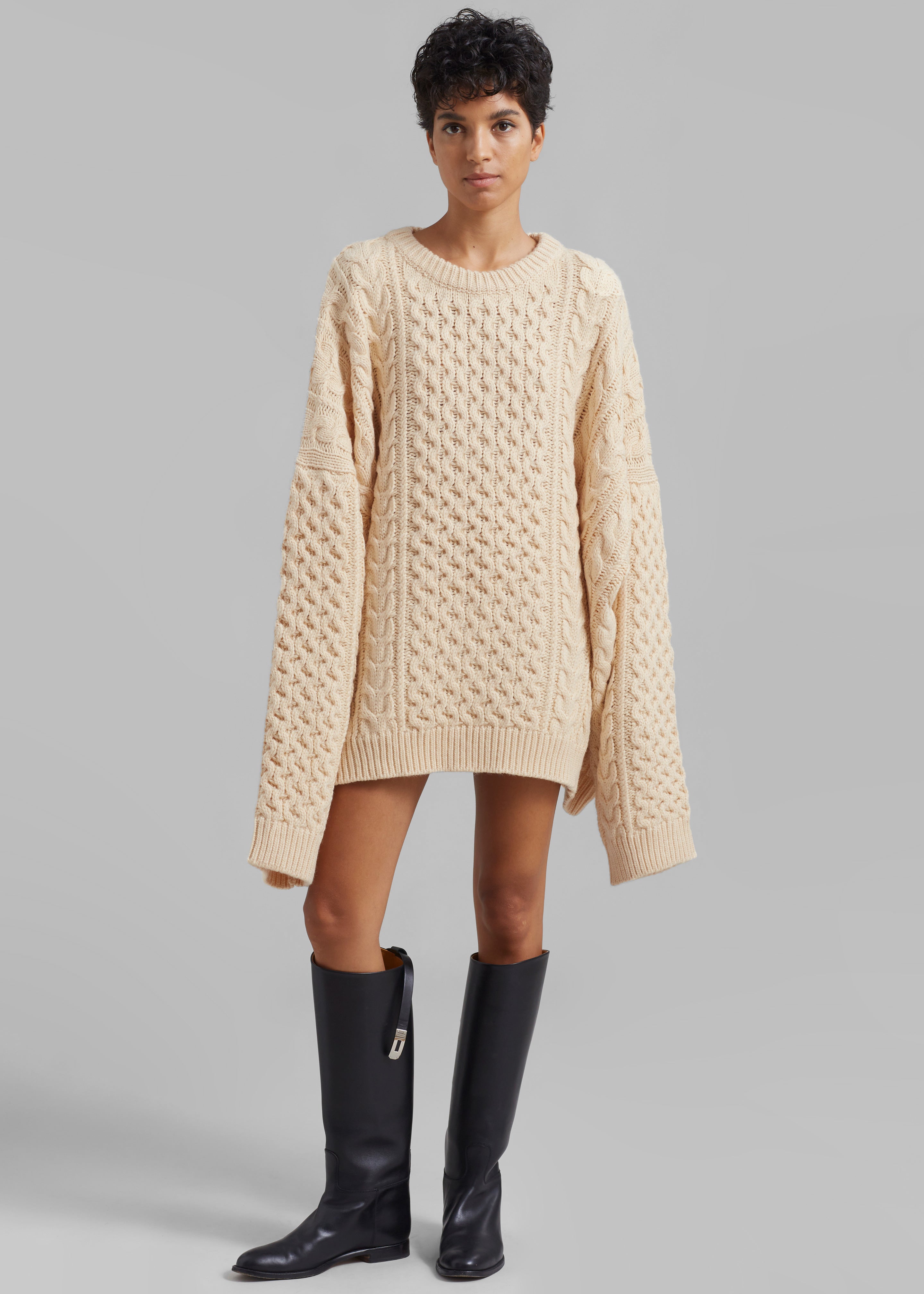 Pailey Braided Sweater - Cream – The Frankie Shop