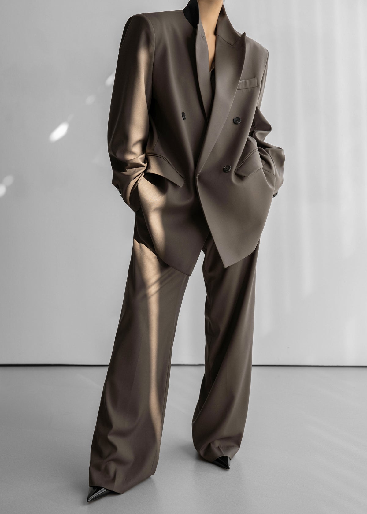 Pallen Double Breasted Blazer - Brown - 9