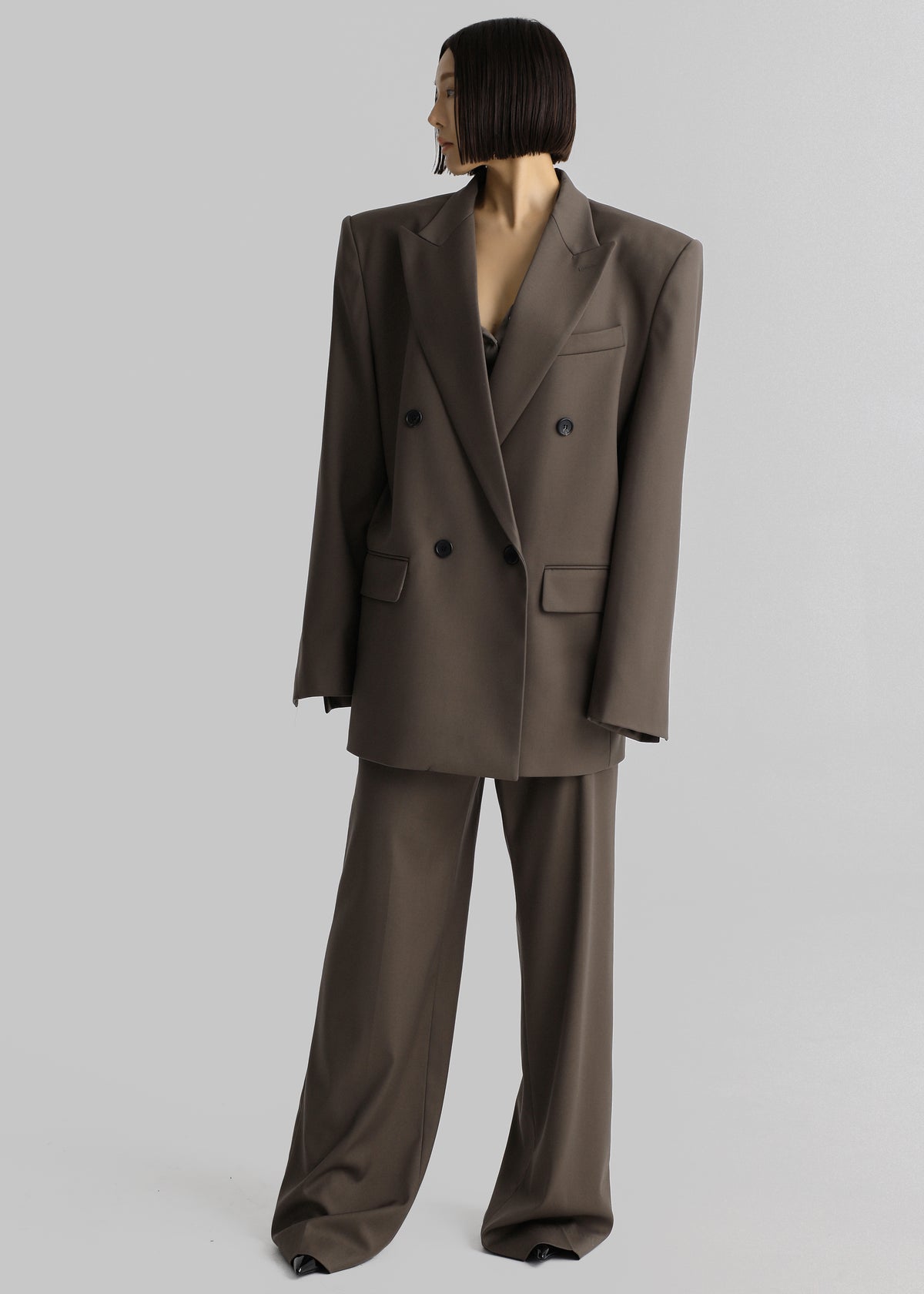 Pallen Double Breasted Blazer - Brown - 15