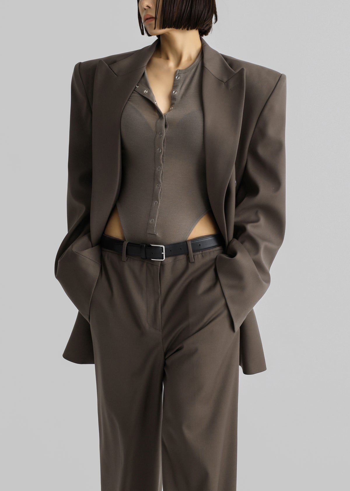 Pallen Wide Trousers - Brown - 5