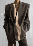 Pallen Double Breasted Blazer - Brown