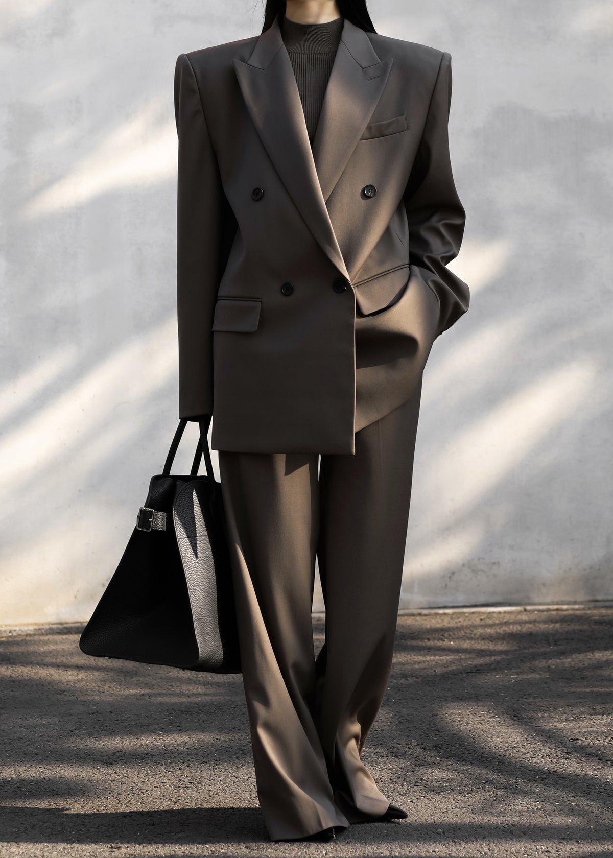 Pallen Double Breasted Blazer - Brown - 12