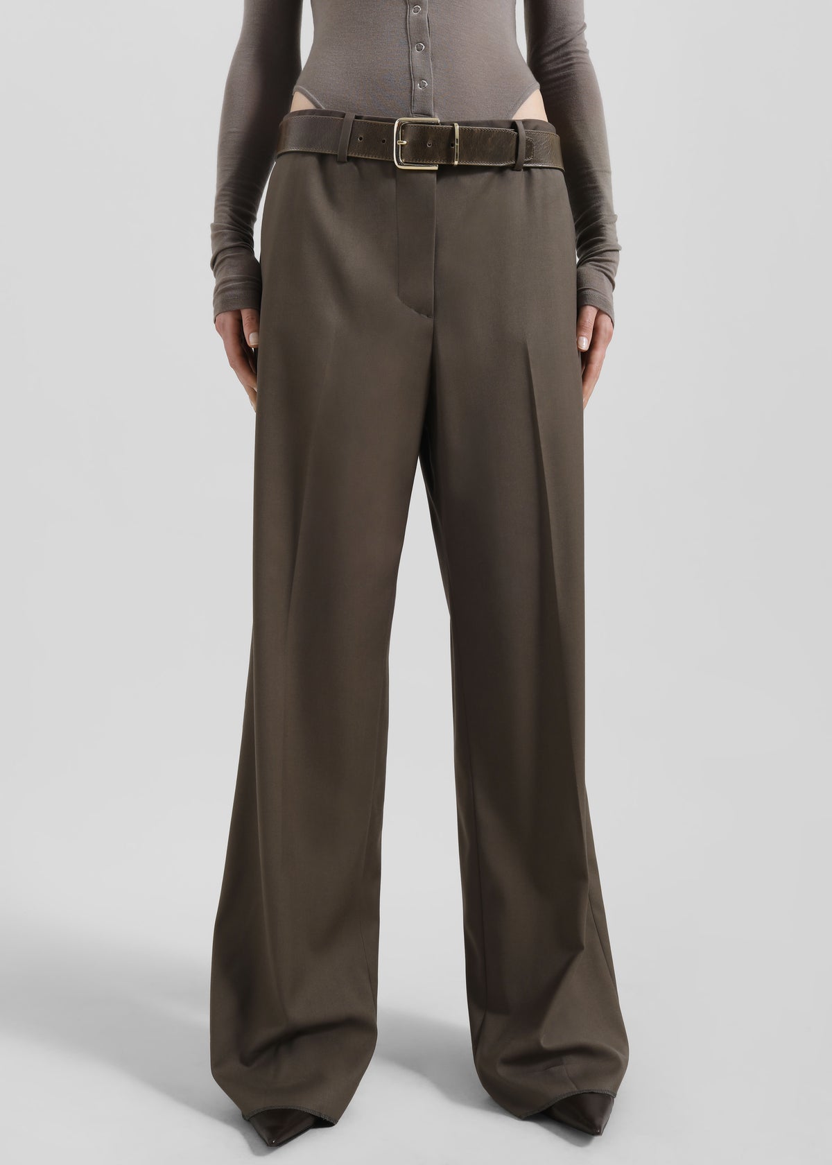 Pallen Wide Trousers - Brown - 6