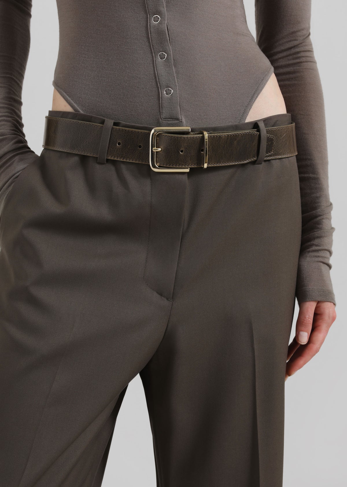 Pallen Wide Trousers - Brown - 3