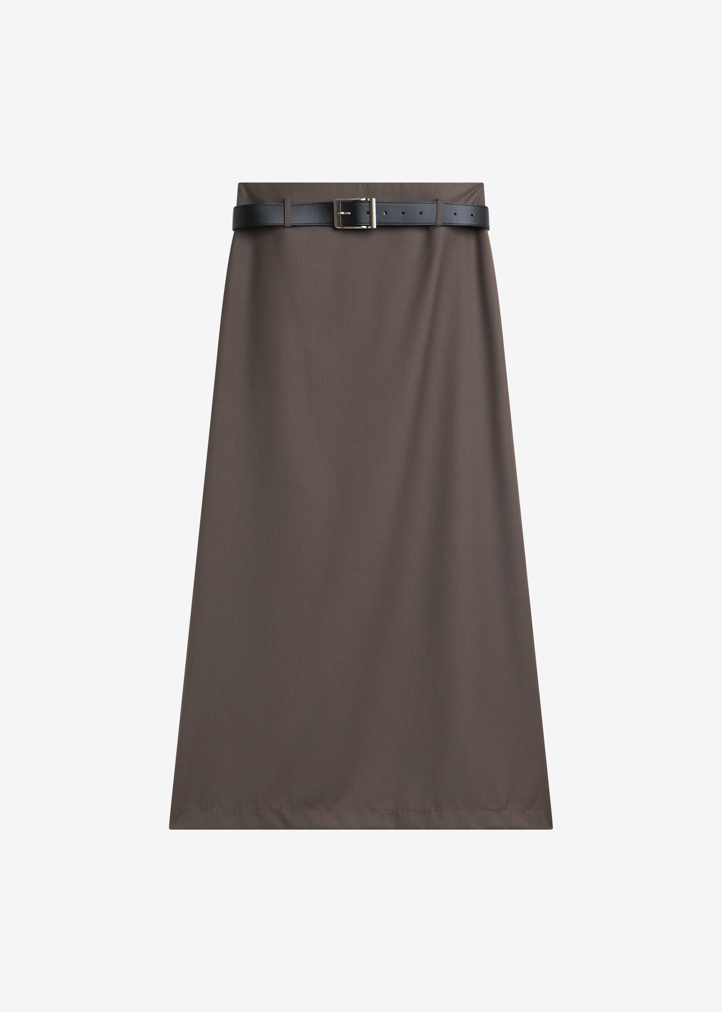 Palmela Belted Pencil Skirt - Dark Taupe - 6