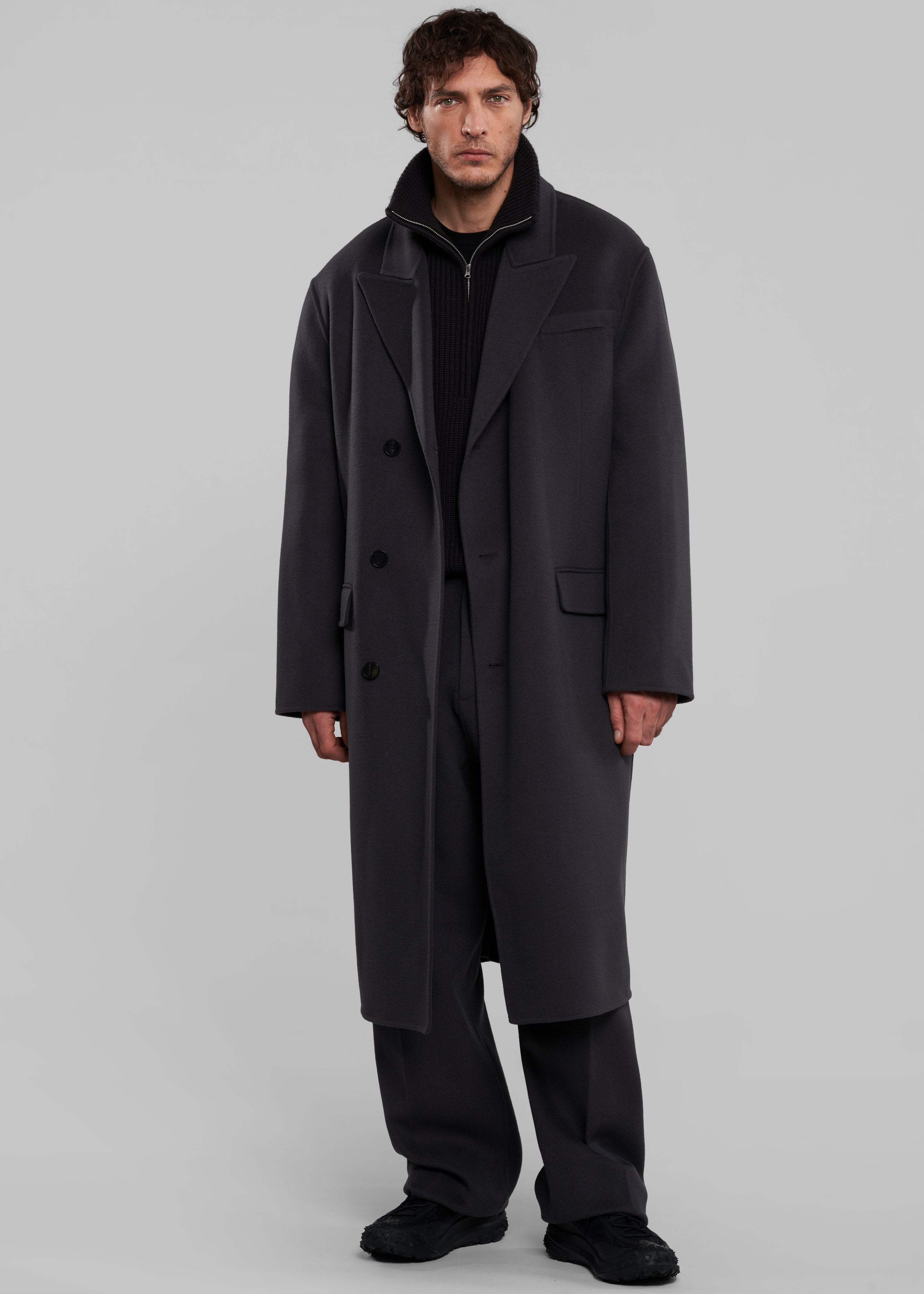 Paxton Wool Coat - Dark Grey – The Frankie Shop Paxton Wool Coat - Dark Grey – The Frankie Shop