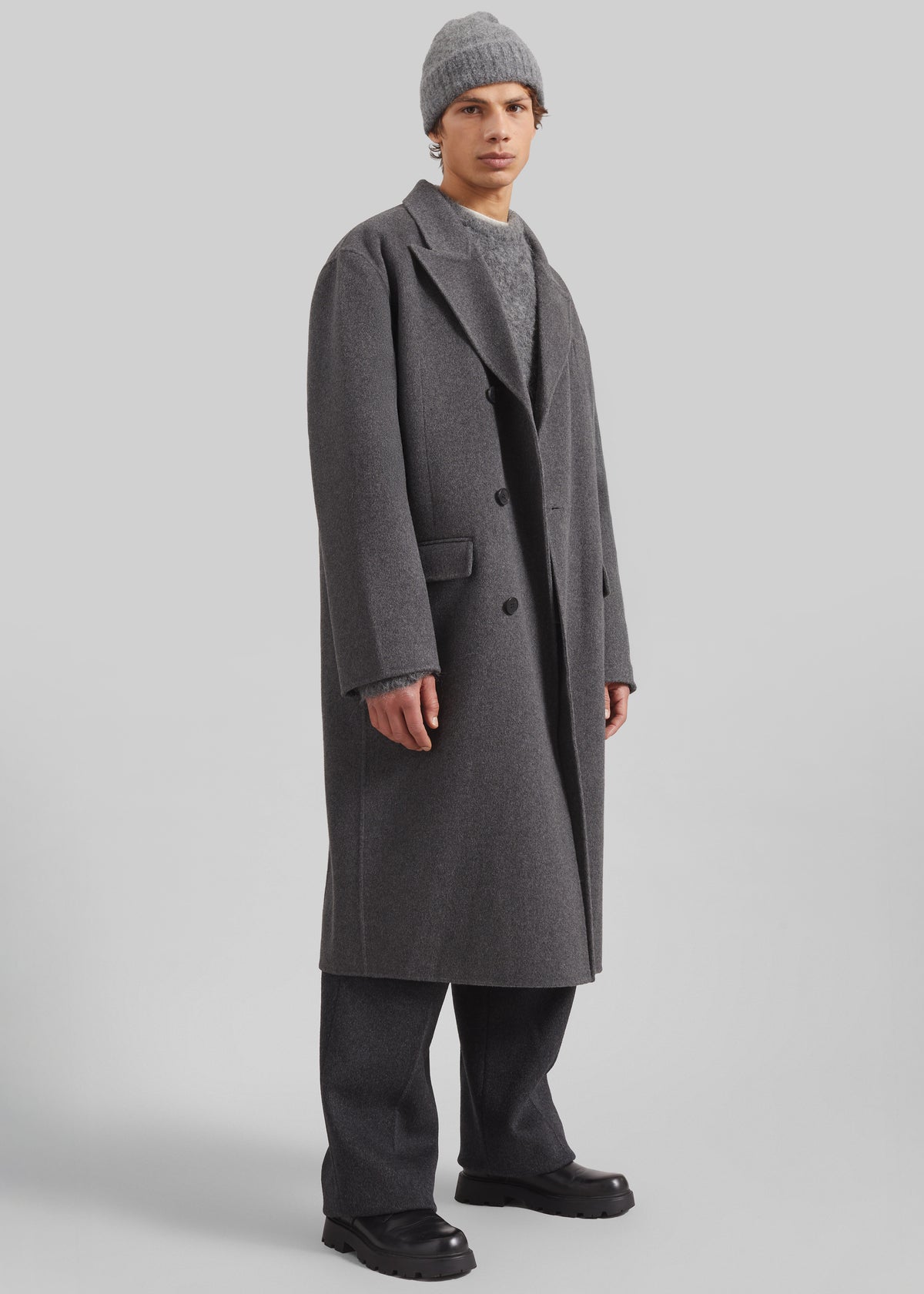 Paxton Wool Coat - Grey Melange