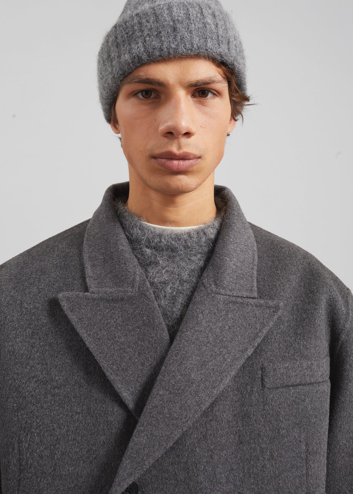 Paxton Wool Coat - Grey Melange