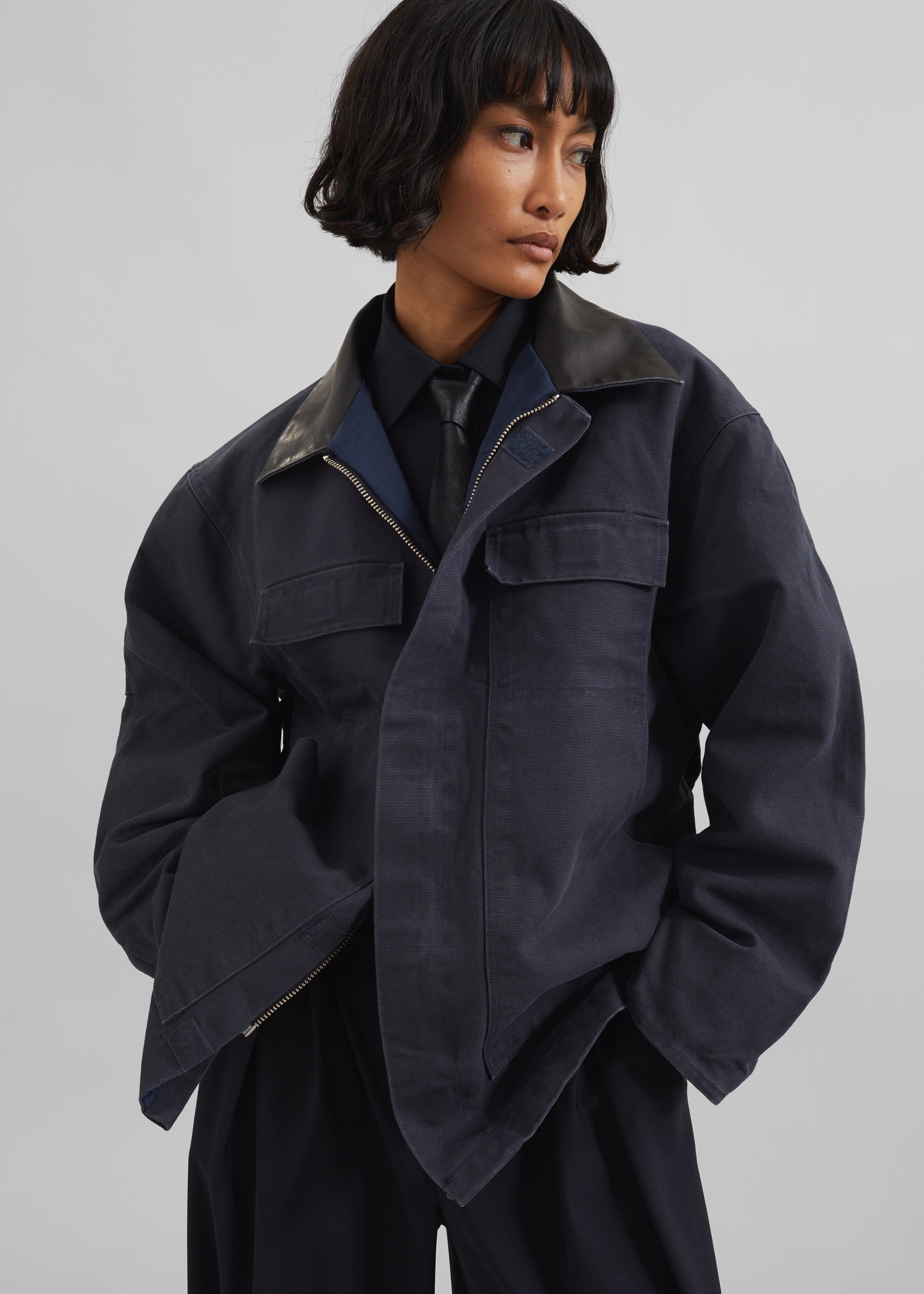 Pelso Utility Jacket - Navy - 1