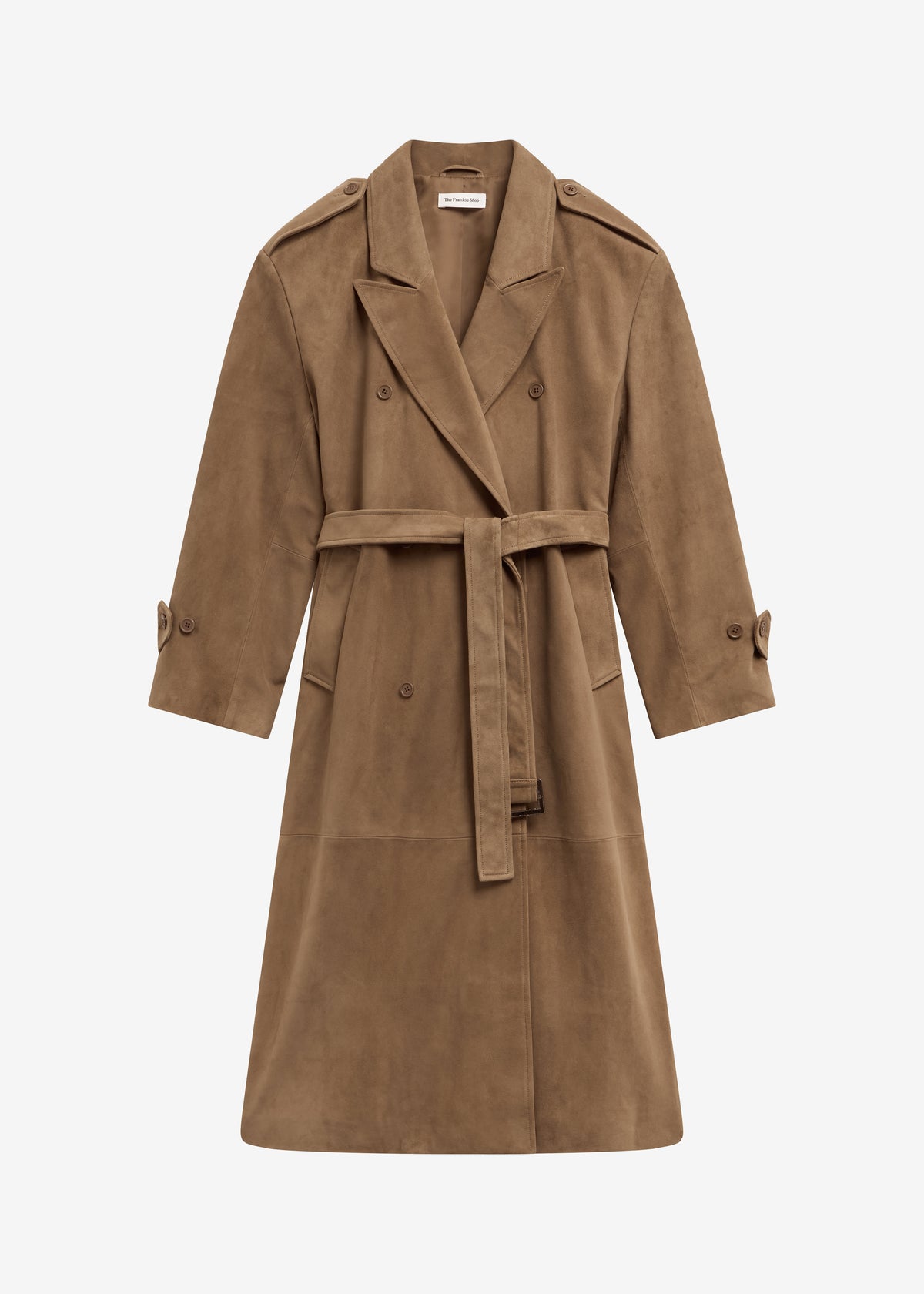 Pembroke Faux Suede Trench - Camel - 6