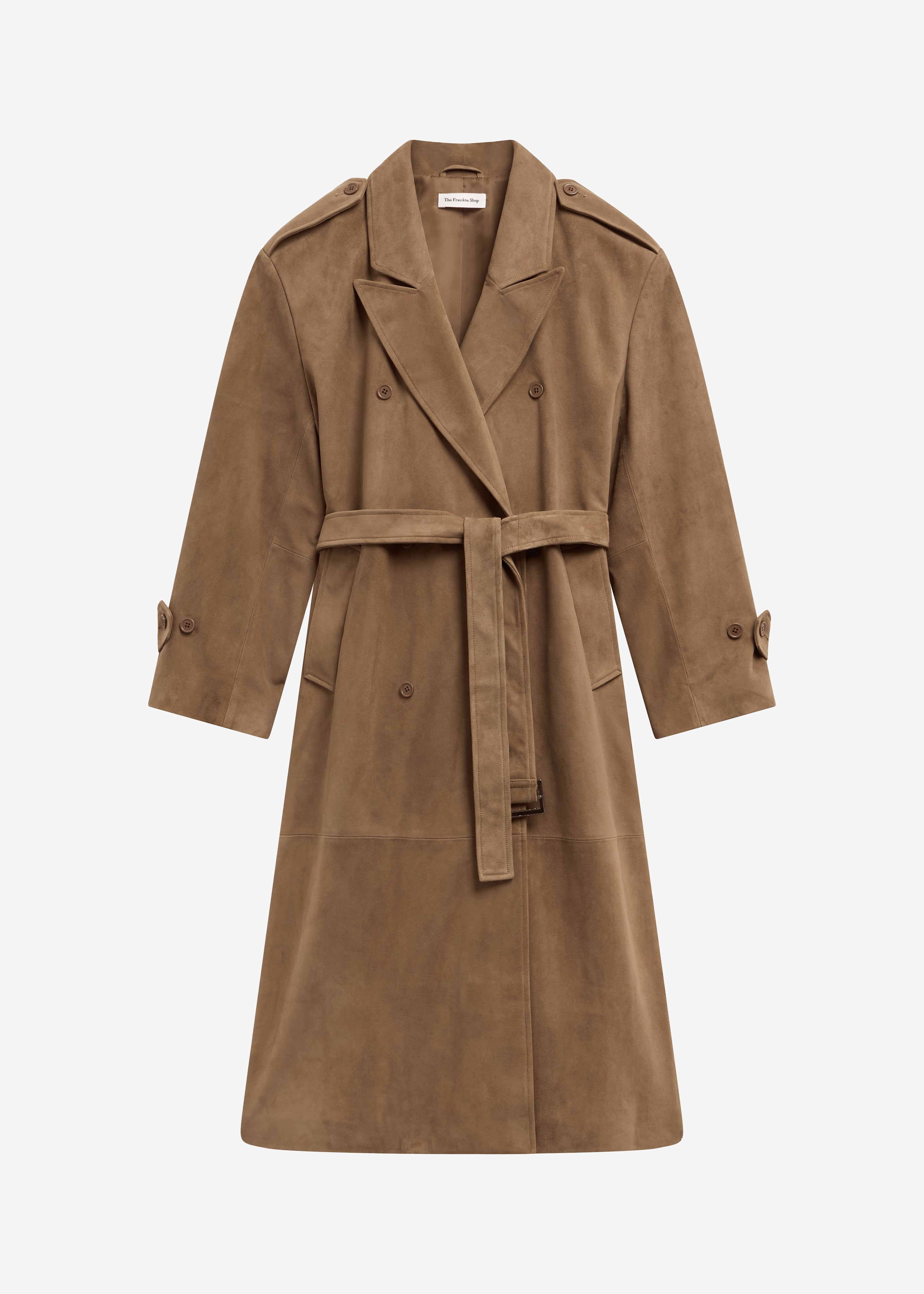 Pembroke Faux Suede Trench - Camel - 6
