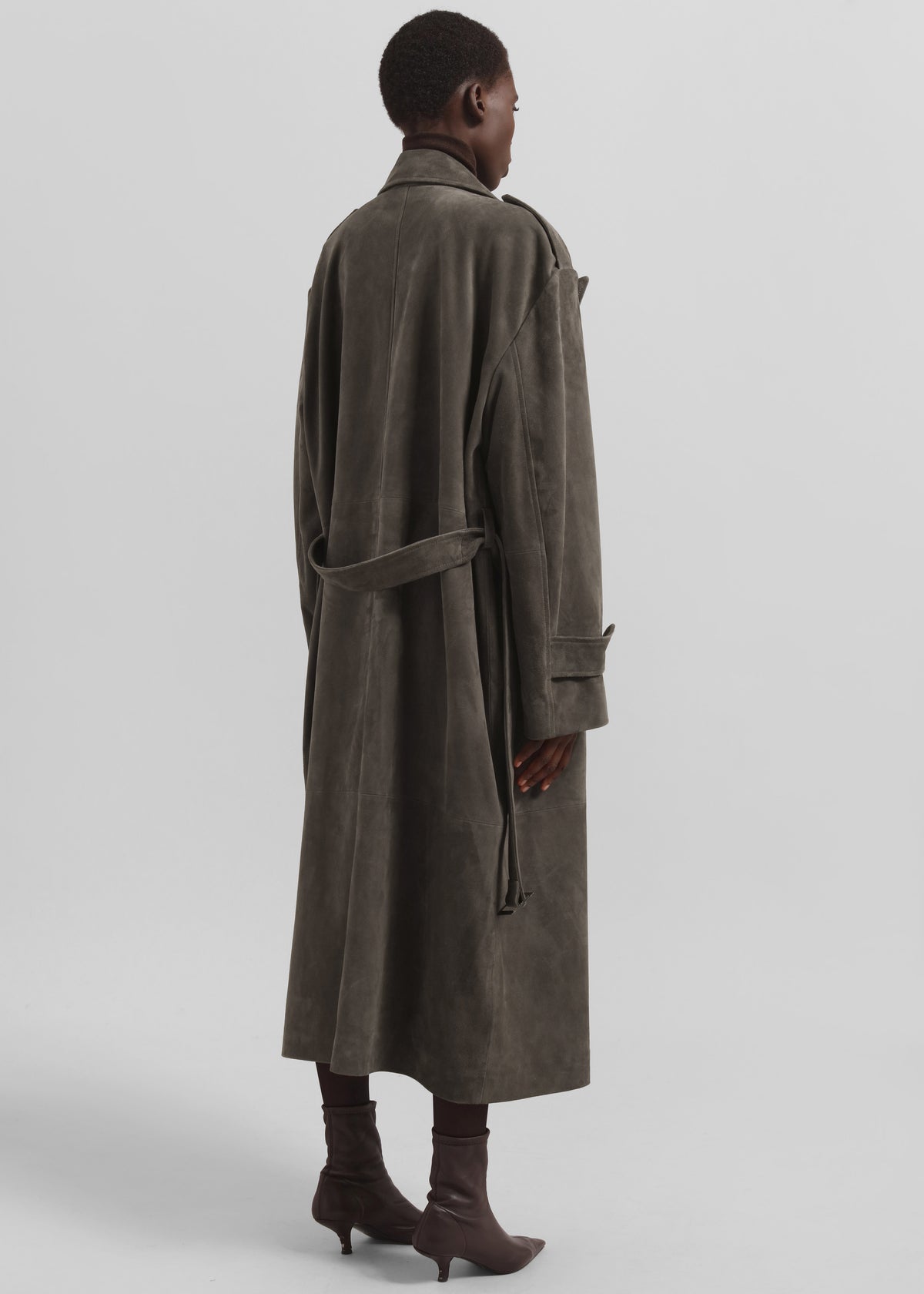 Pembroke Faux Suede Trench - Mousse - 7