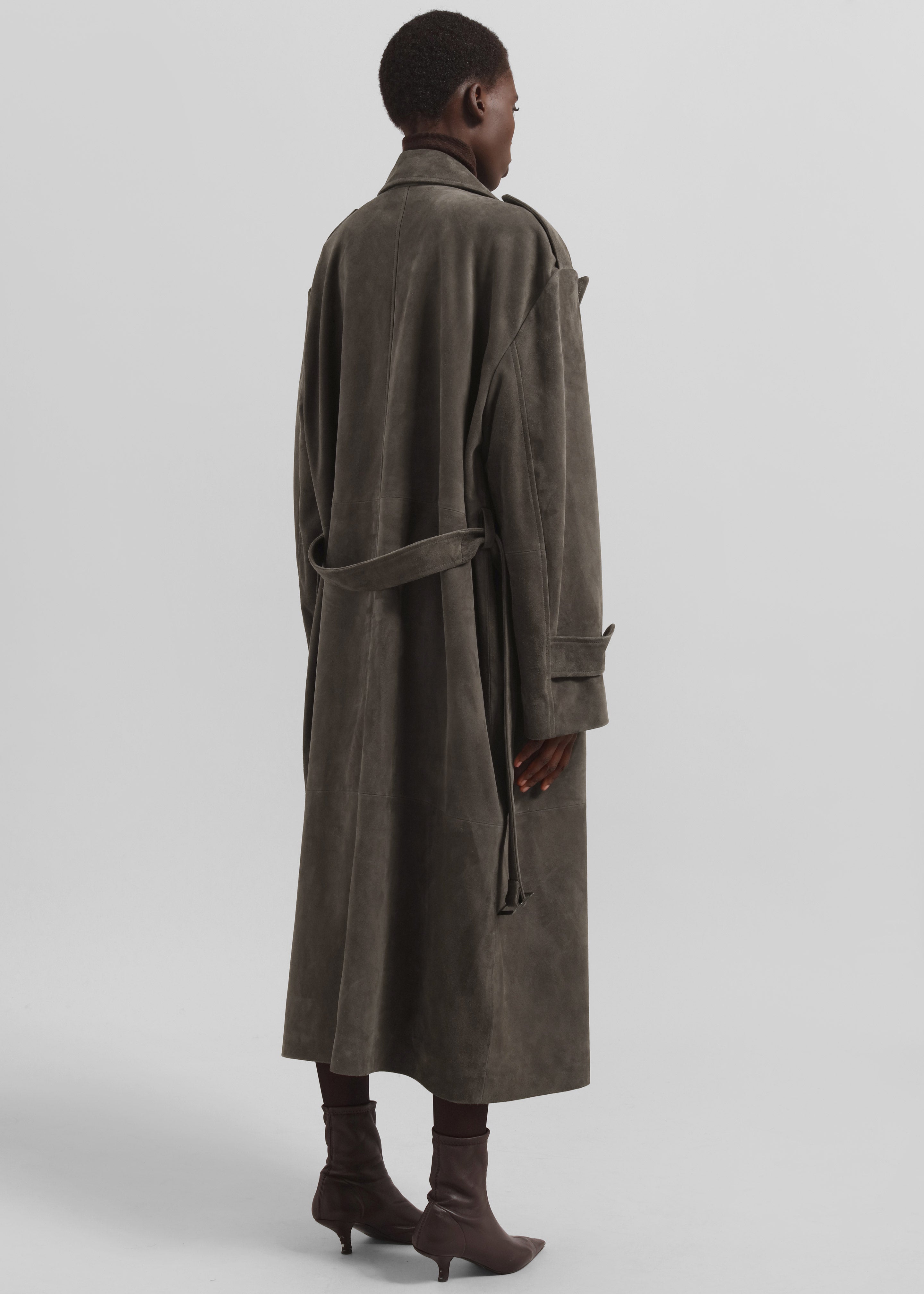 Pembroke Faux Suede Trench - Mousse - 7