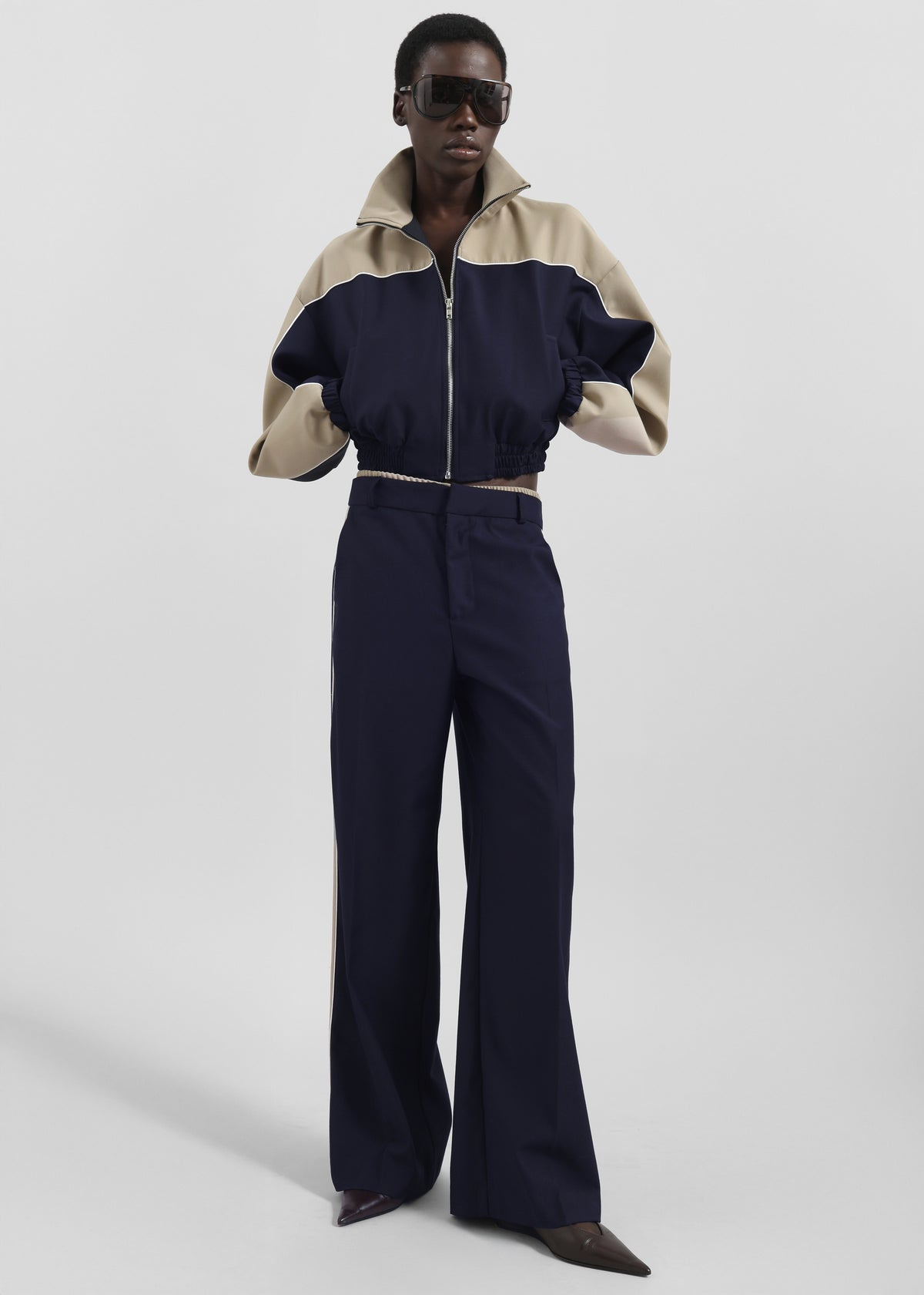 Penally Cropped Jacket - Navy - 8