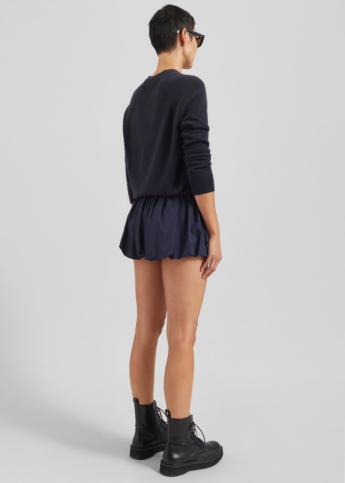 Penola Mini Balloon Shorts - Navy - 7