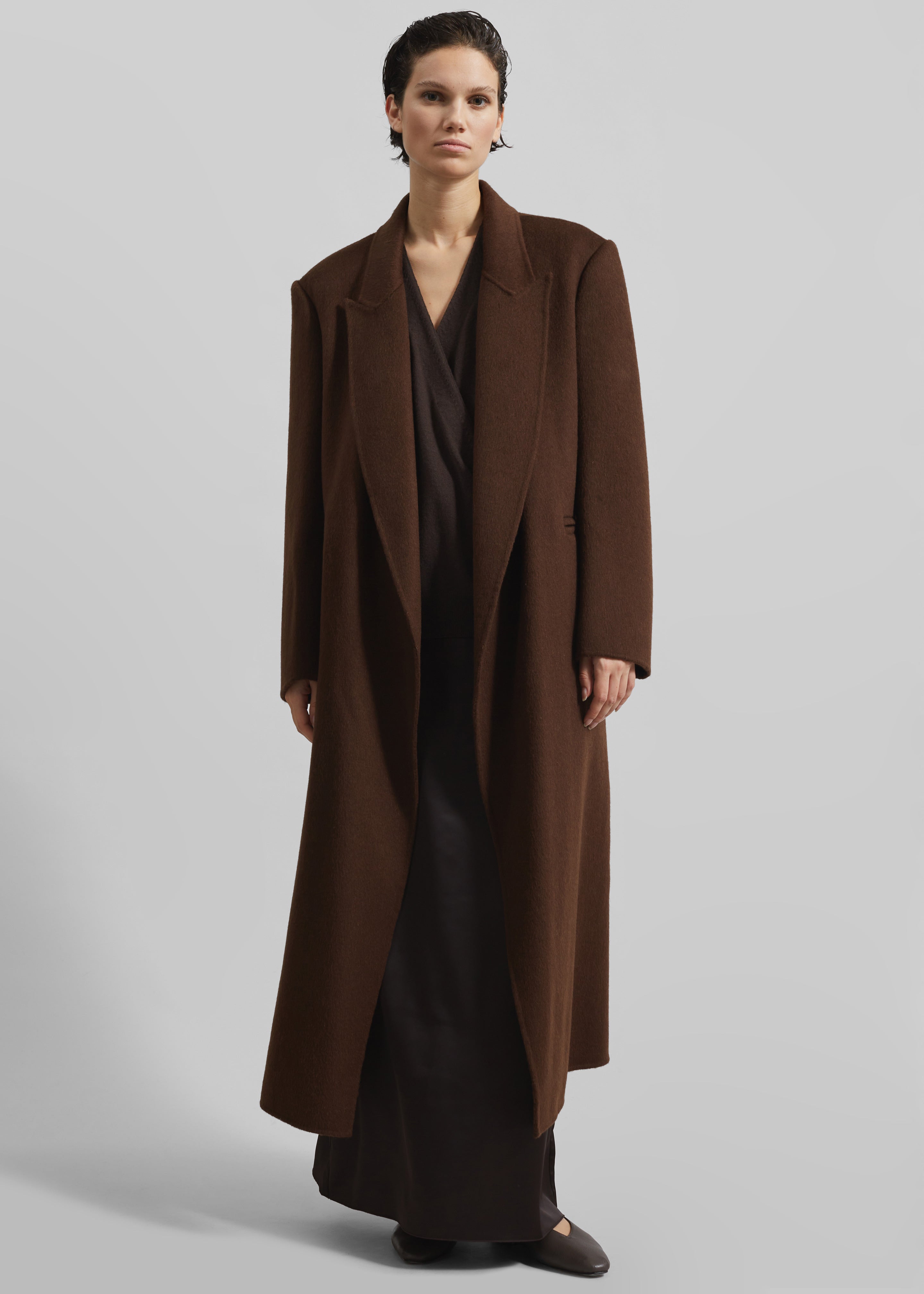 Penrose Wool Coat - Brown - 6